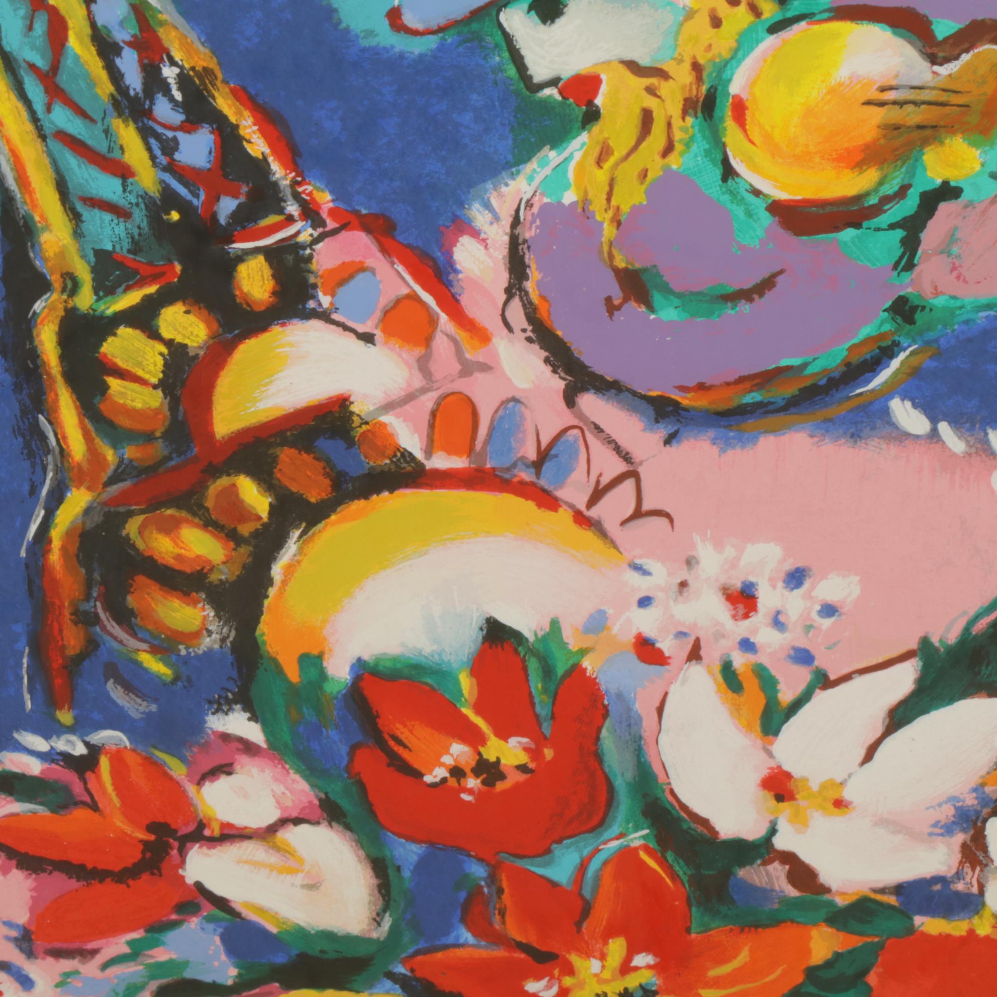 Zamy Steynovitz Artist's Proof Signed Serigraph "Eiffel Flowers"