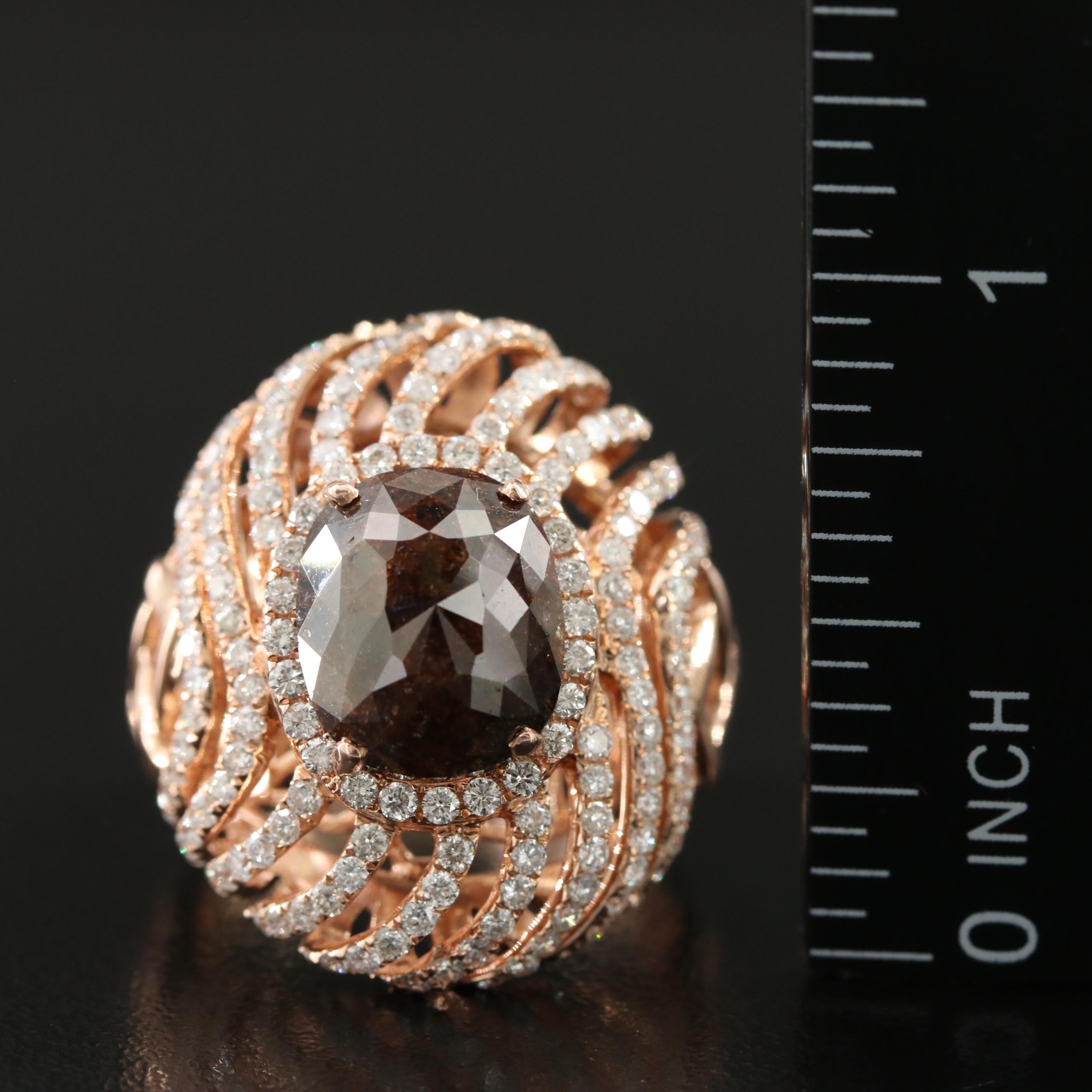 14K Rose Gold 4.02 CTW Diamond Ring