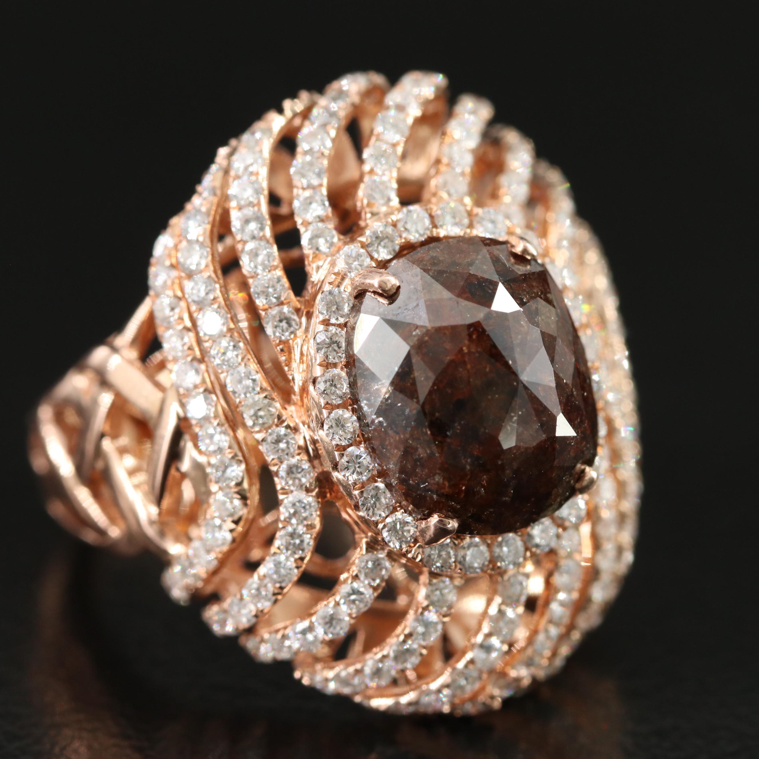 14K Rose Gold 4.02 CTW Diamond Ring