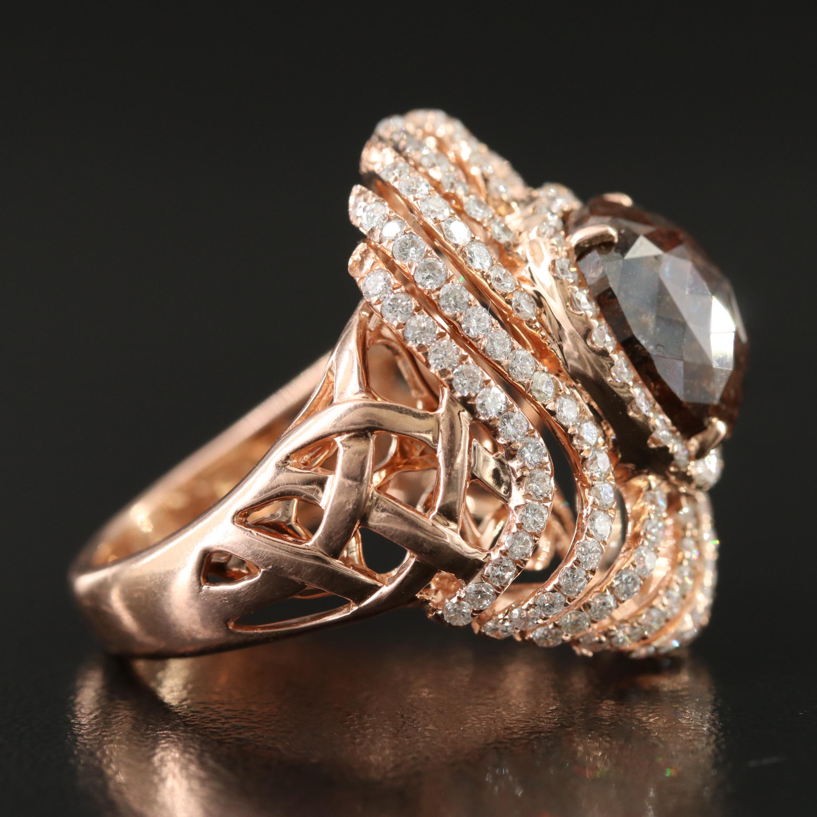 14K Rose Gold 4.02 CTW Diamond Ring
