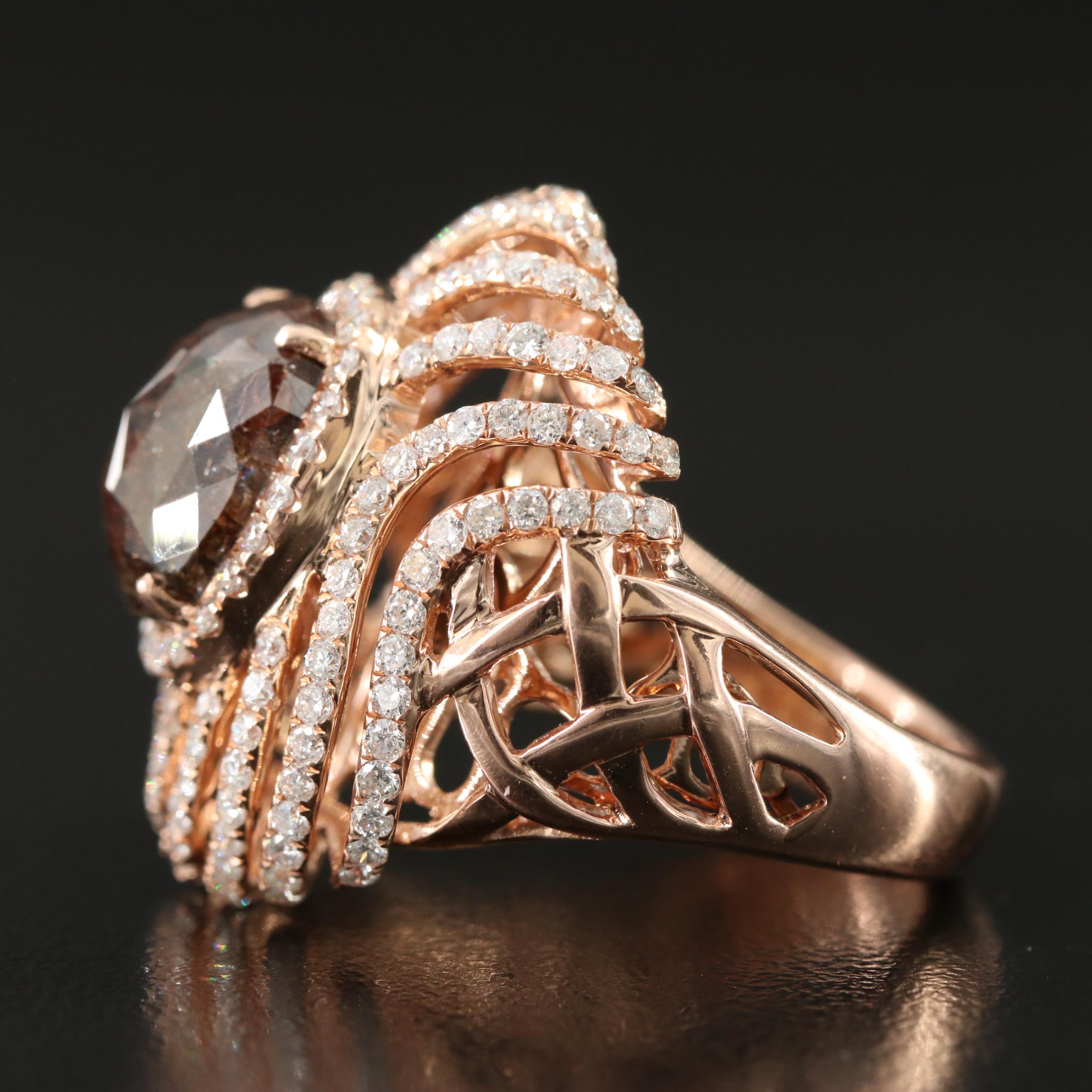 14K Rose Gold 4.02 CTW Diamond Ring