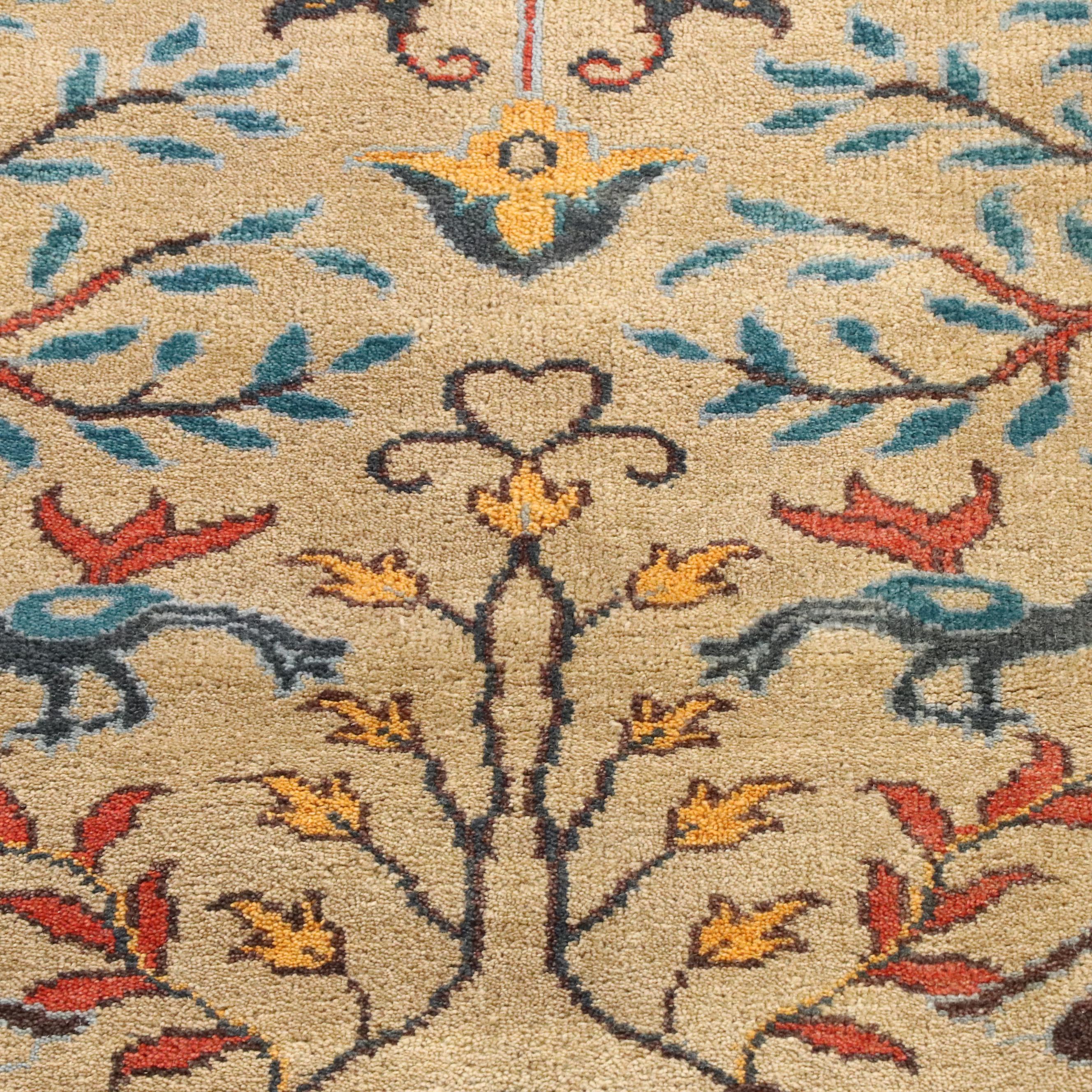 8'10 x 12'1 Hand-Knotted Indo-Persian Pictorial Room-Sized Rug