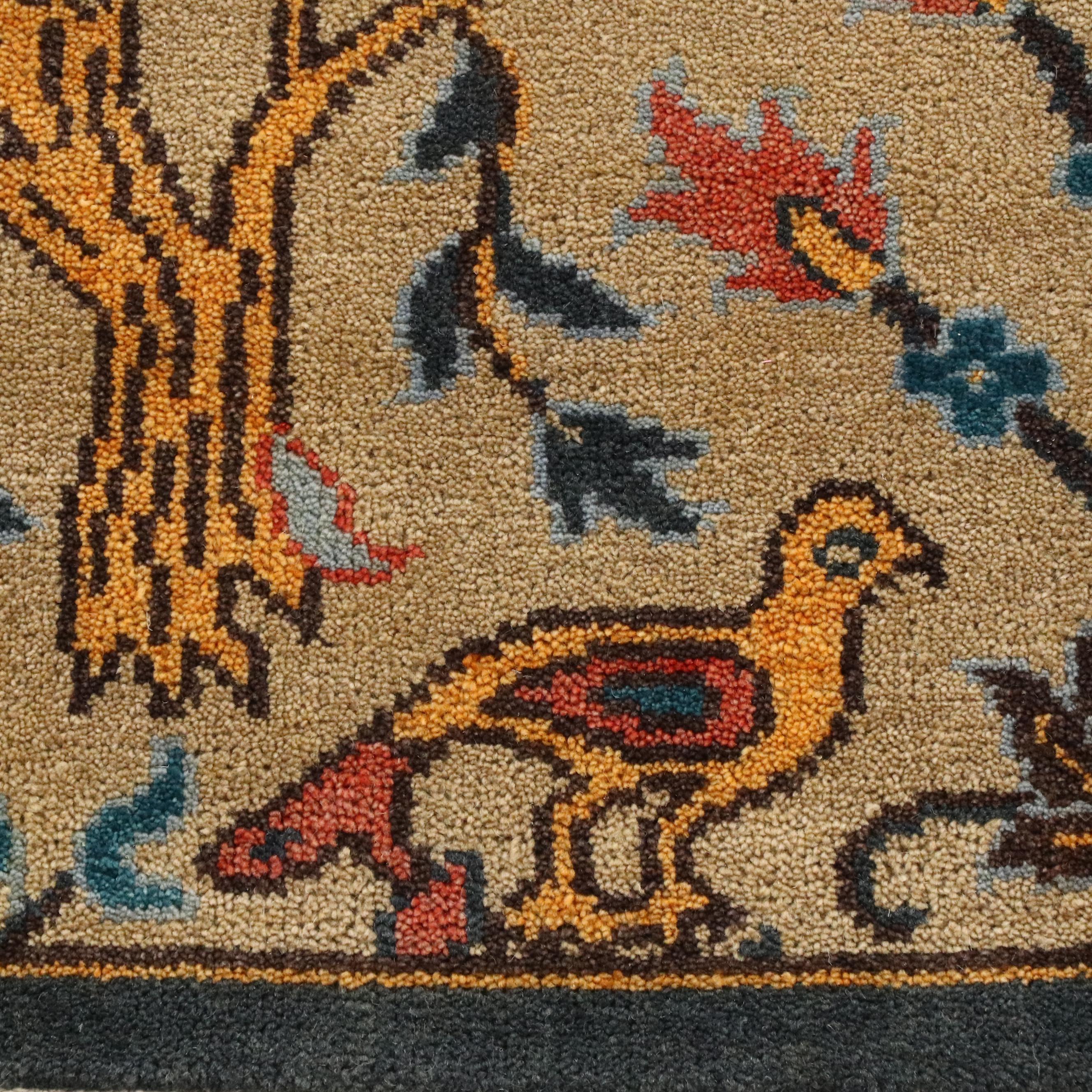 8'10 x 12'1 Hand-Knotted Indo-Persian Pictorial Room-Sized Rug