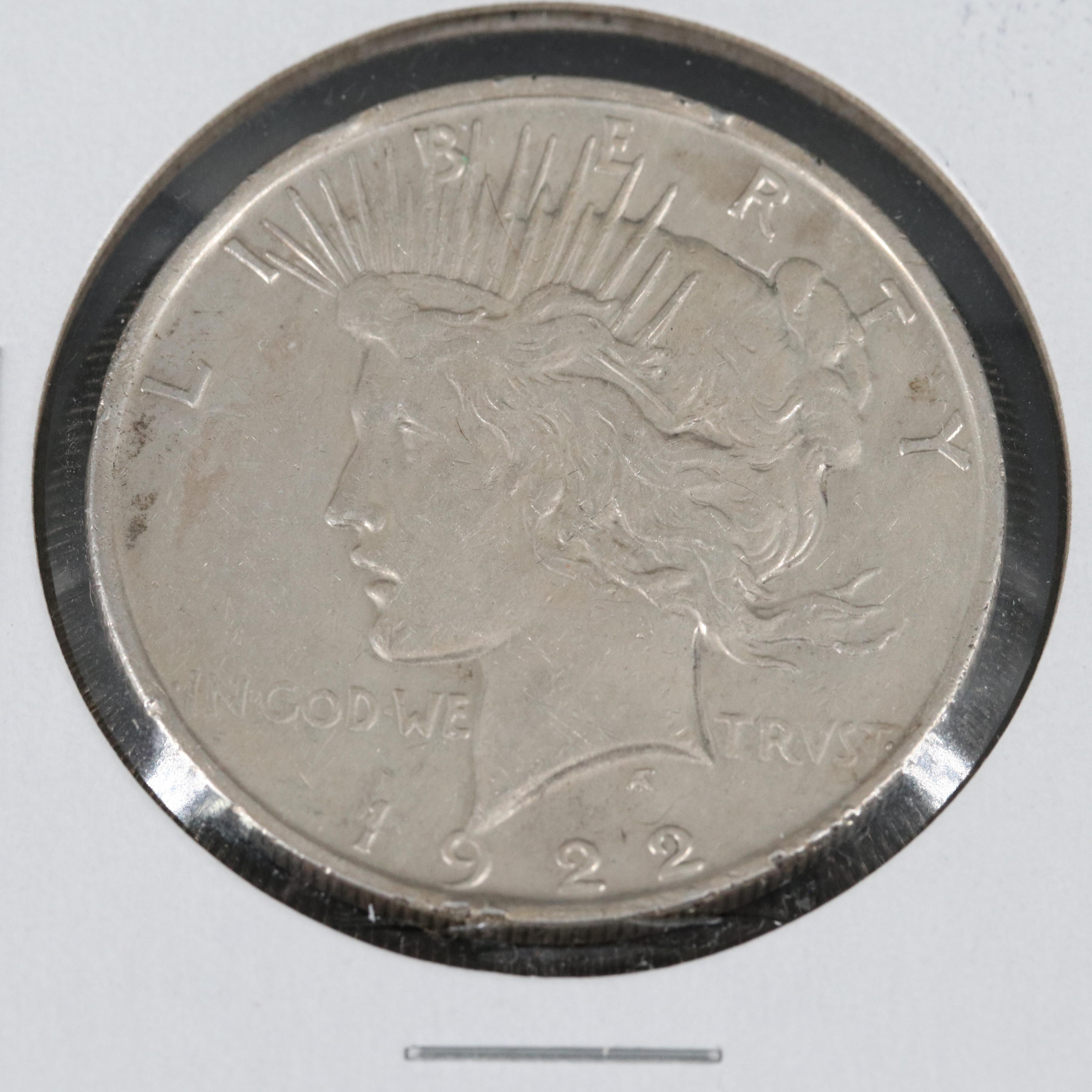 1921 Morgan and 1922 Peace Dollar