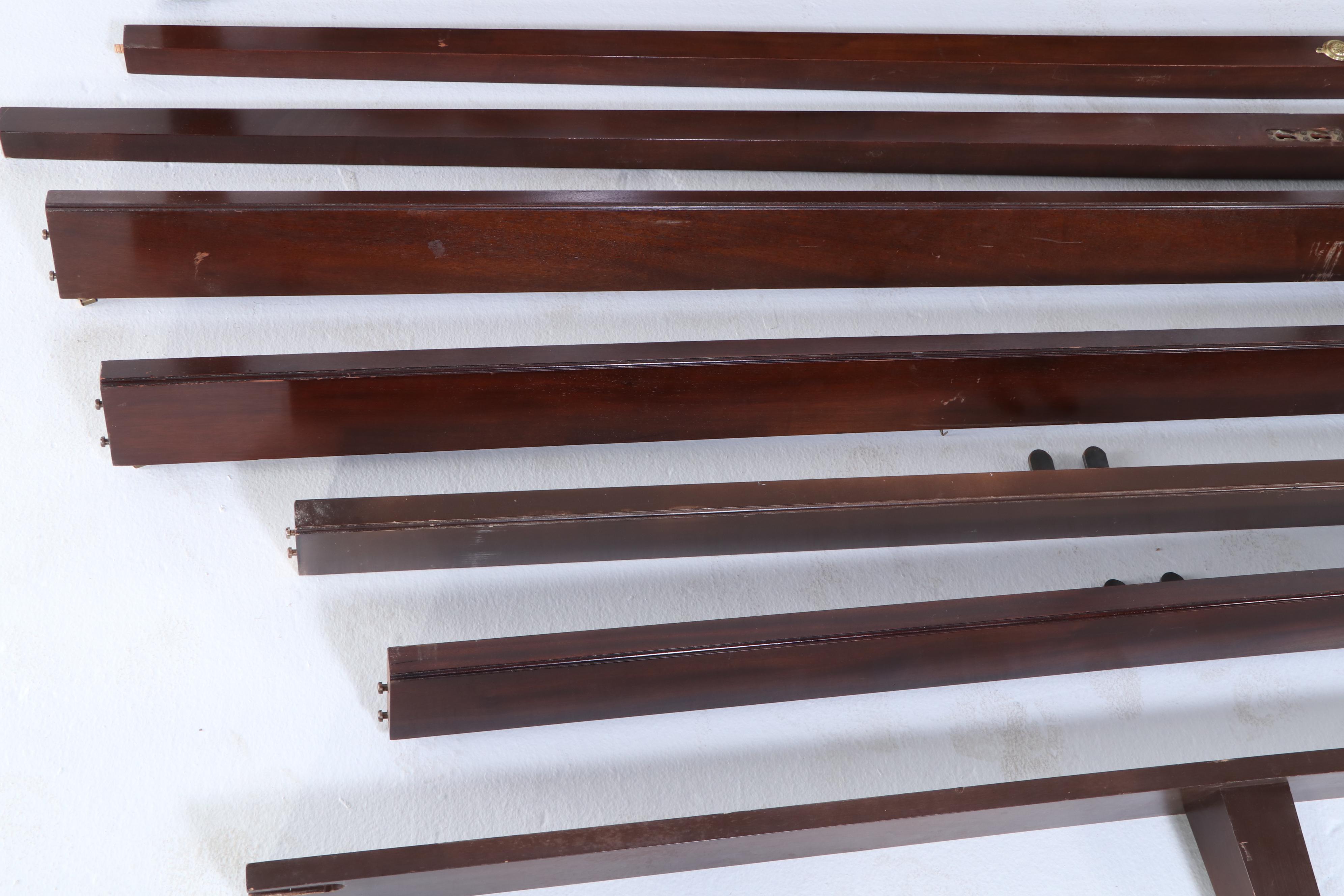 Baker Furniture Federal Style Mahogany King Size Bed Frame with Step Stool