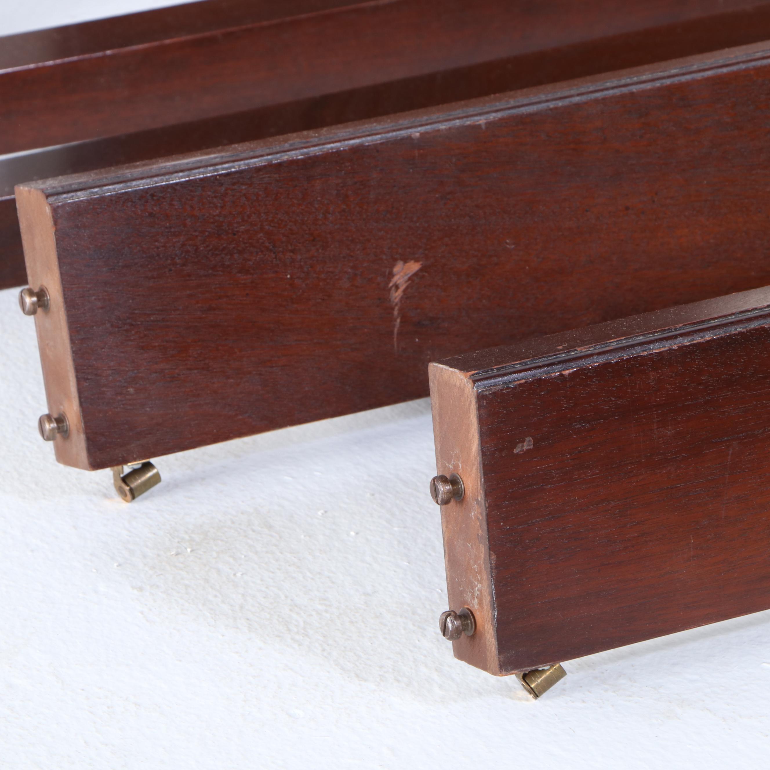 Baker Furniture Federal Style Mahogany King Size Bed Frame with Step Stool