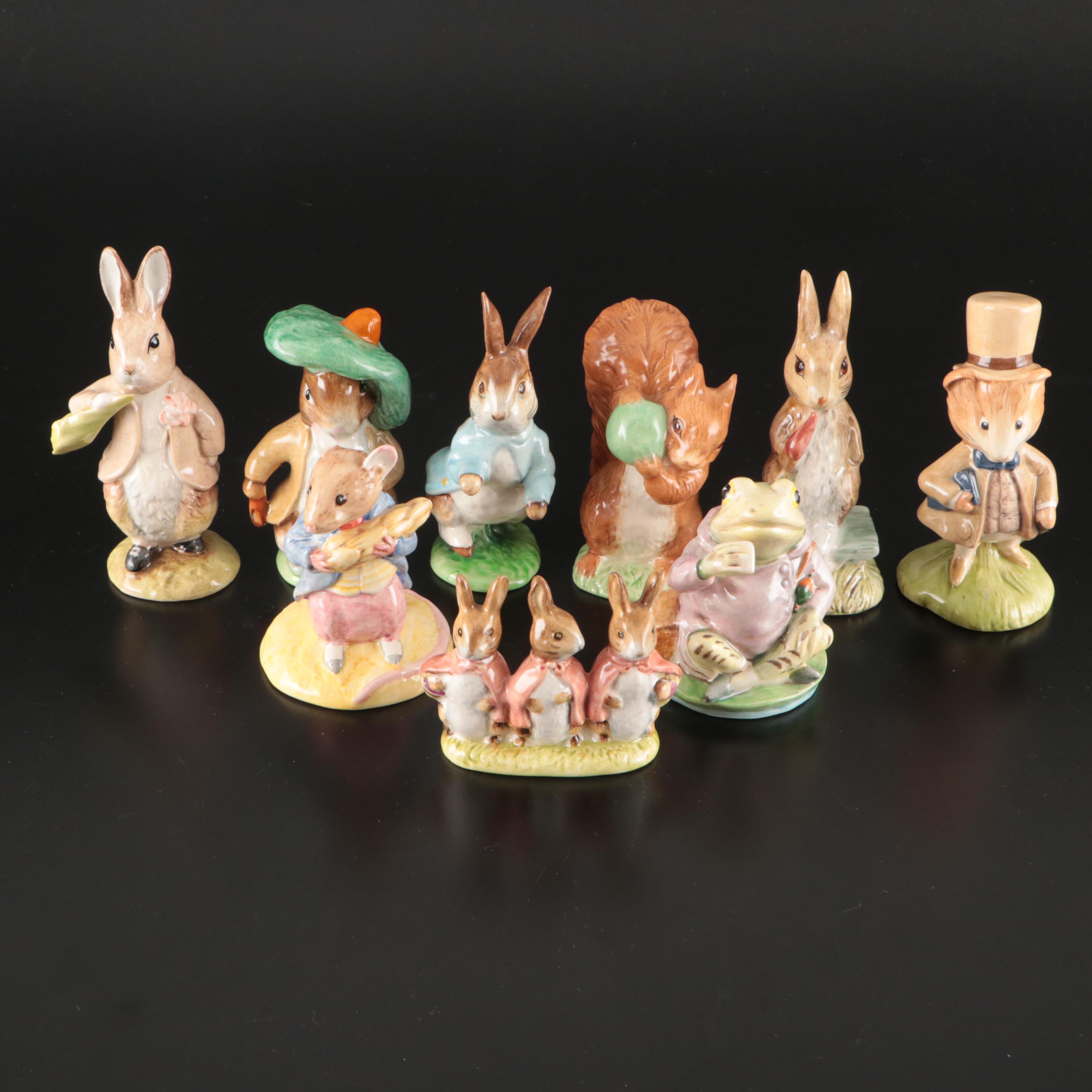 Beatrix Potter Ceramic "Peter Rabbit" and Other Animal Figures