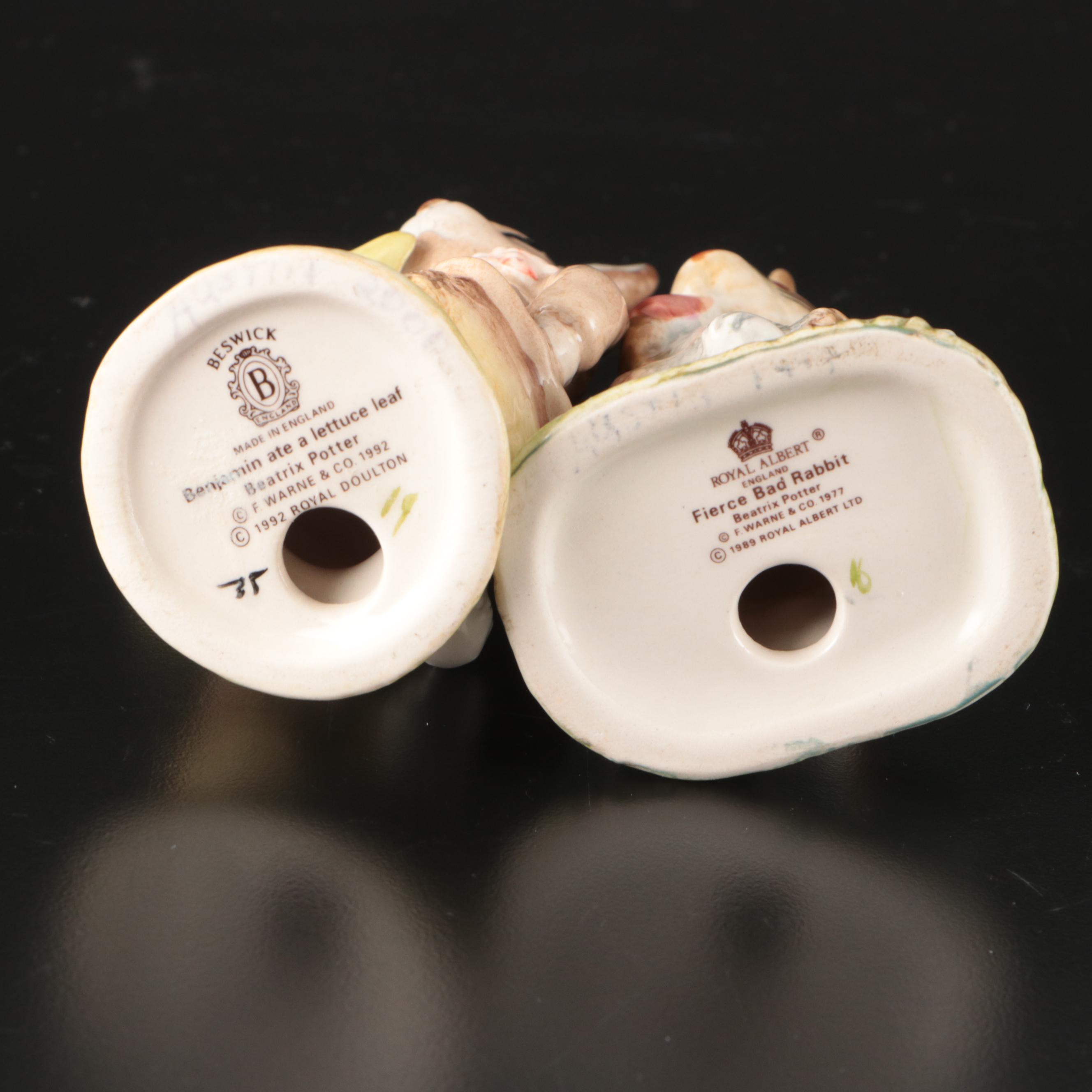 Beatrix Potter Ceramic "Peter Rabbit" and Other Animal Figures