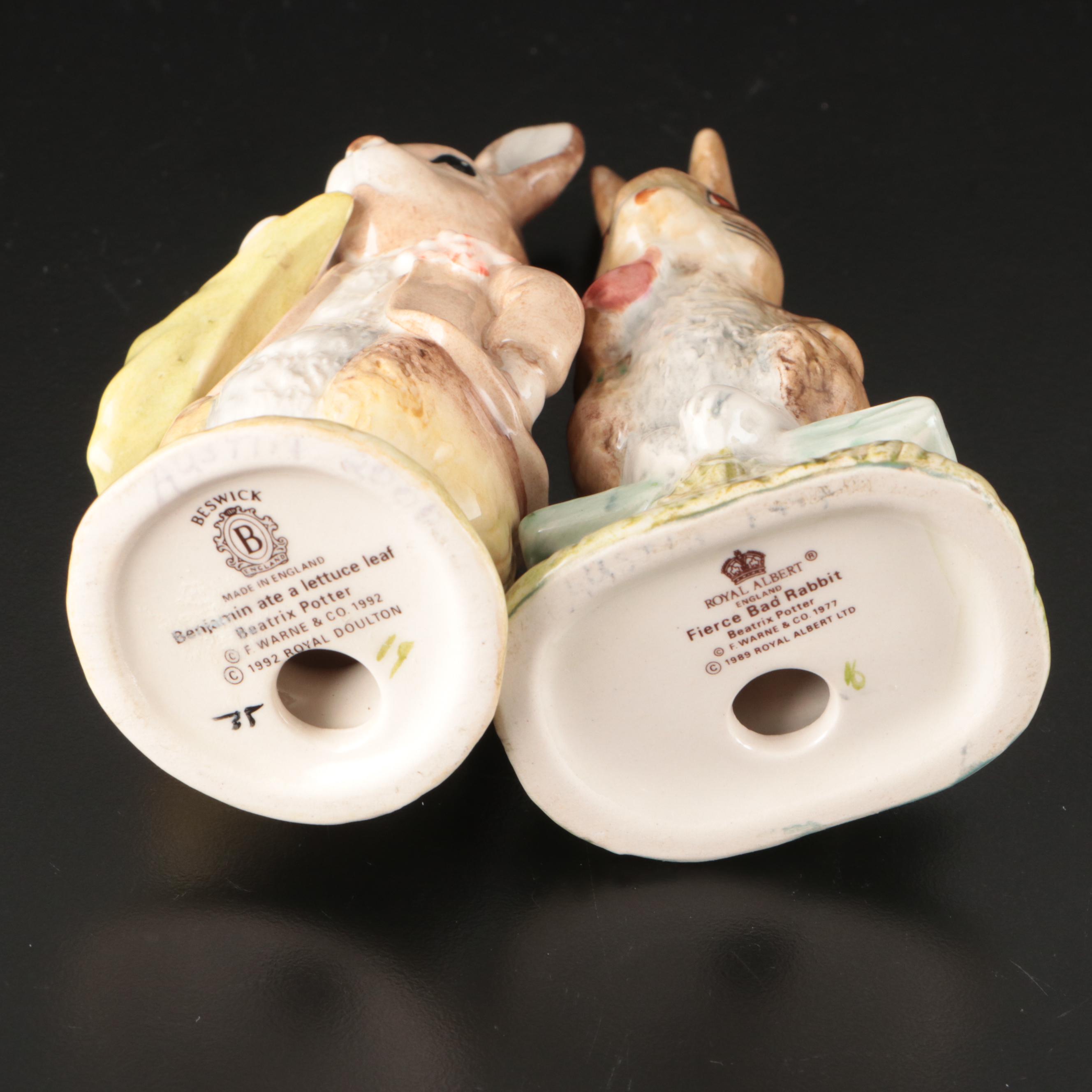 Beatrix Potter Ceramic "Peter Rabbit" and Other Animal Figures