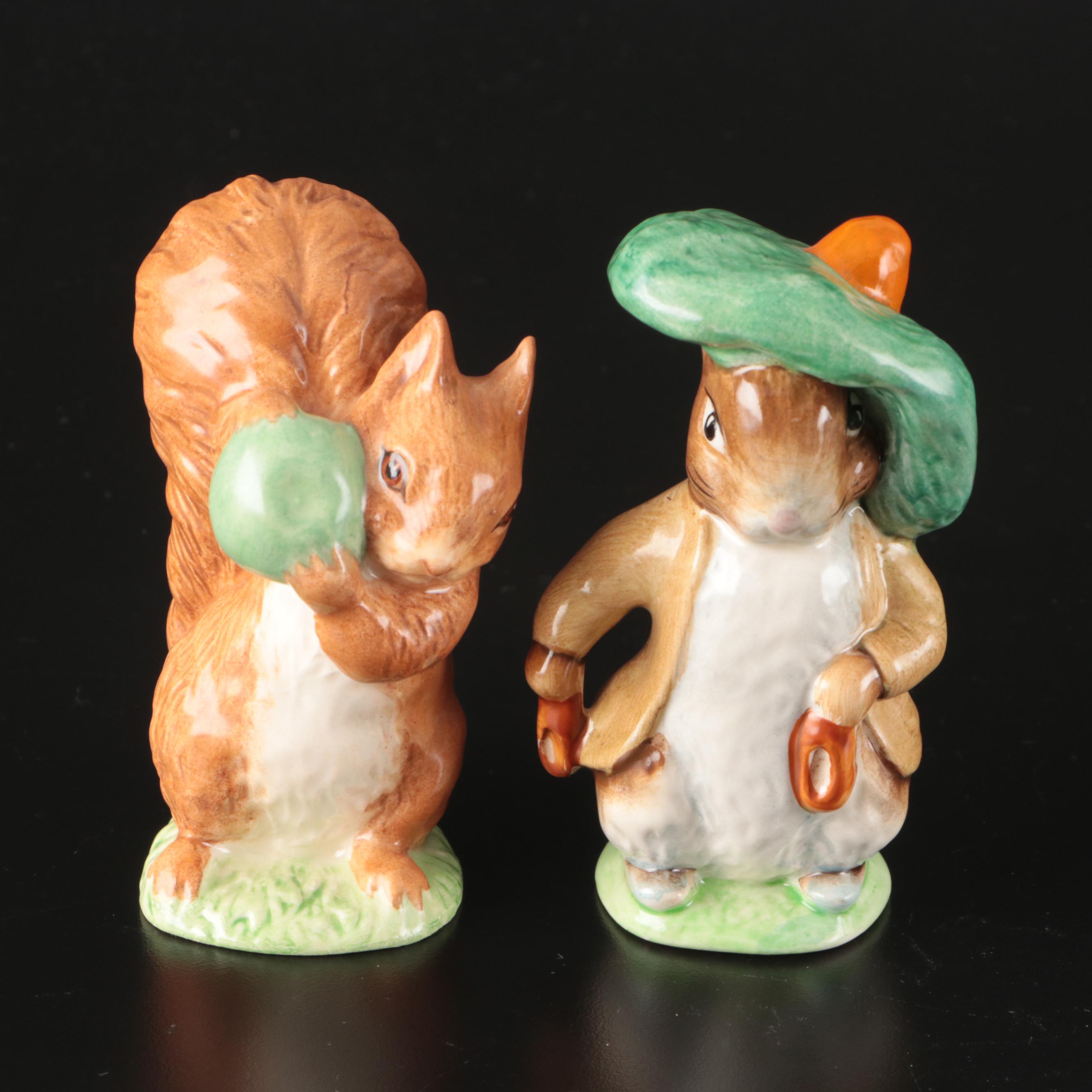 Beatrix Potter Ceramic "Peter Rabbit" and Other Animal Figures