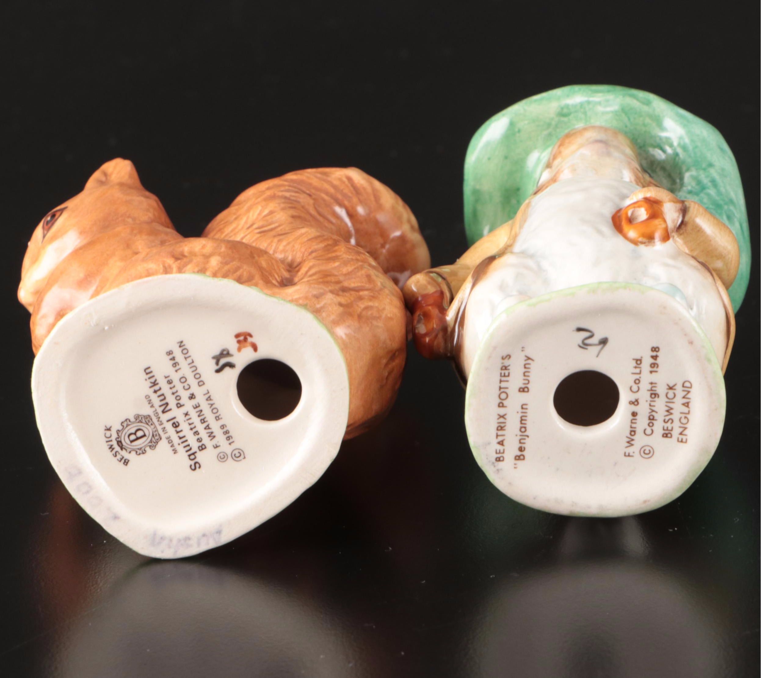 Beatrix Potter Ceramic "Peter Rabbit" and Other Animal Figures