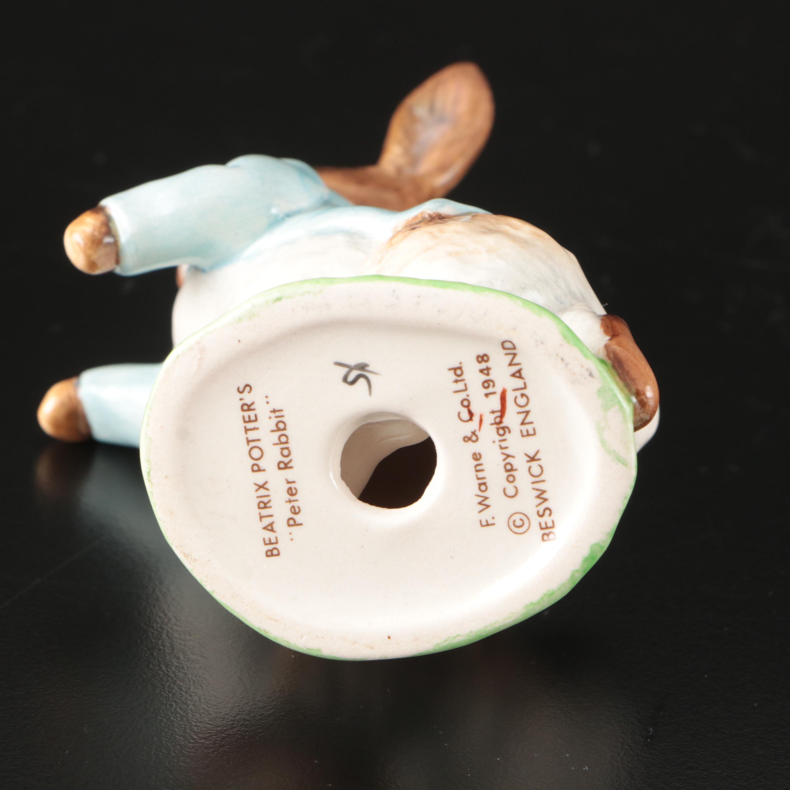 Beatrix Potter Ceramic "Peter Rabbit" and Other Animal Figures