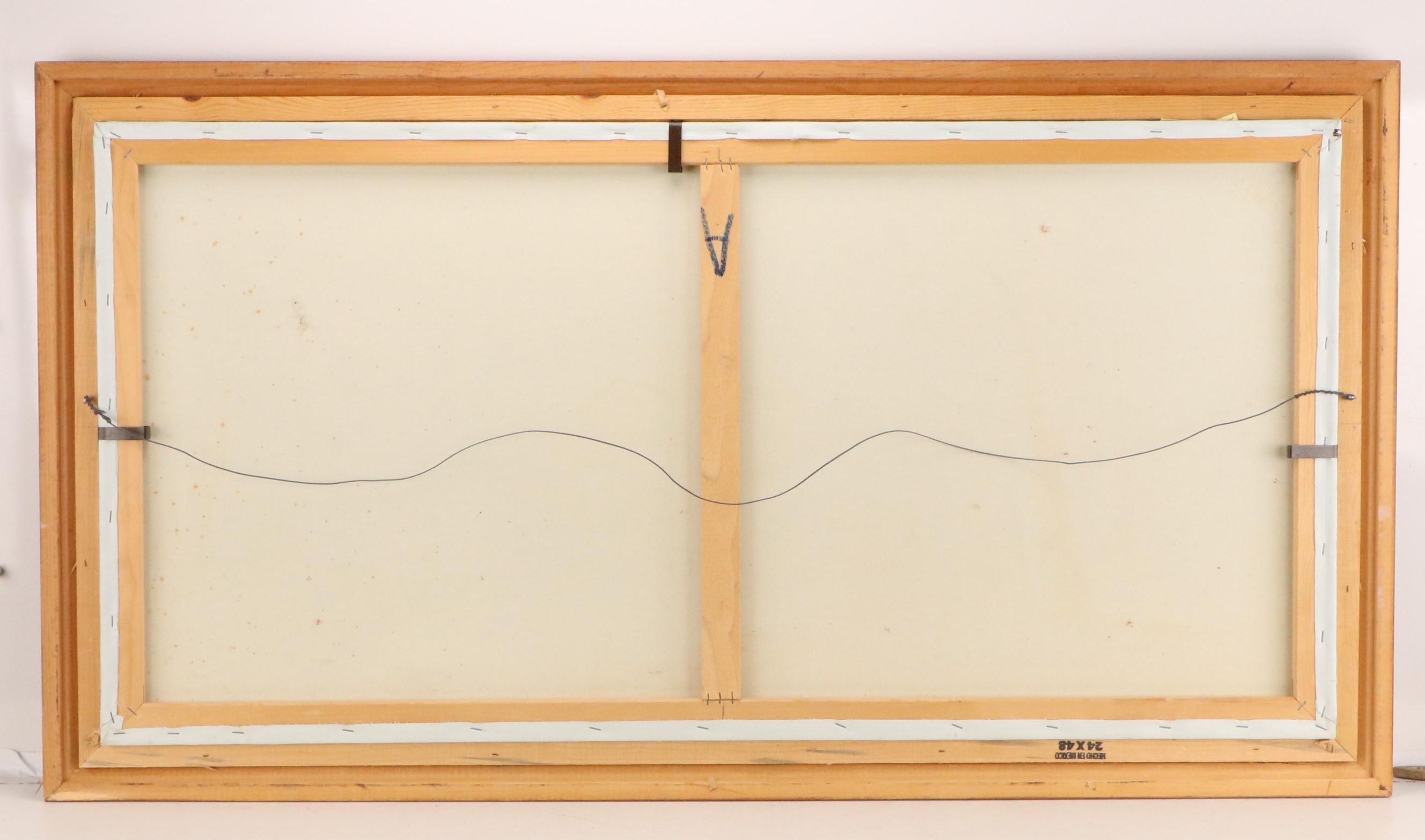 H. Wilson Landscape Oil Painting With Mill, Mid to Late 20th Century