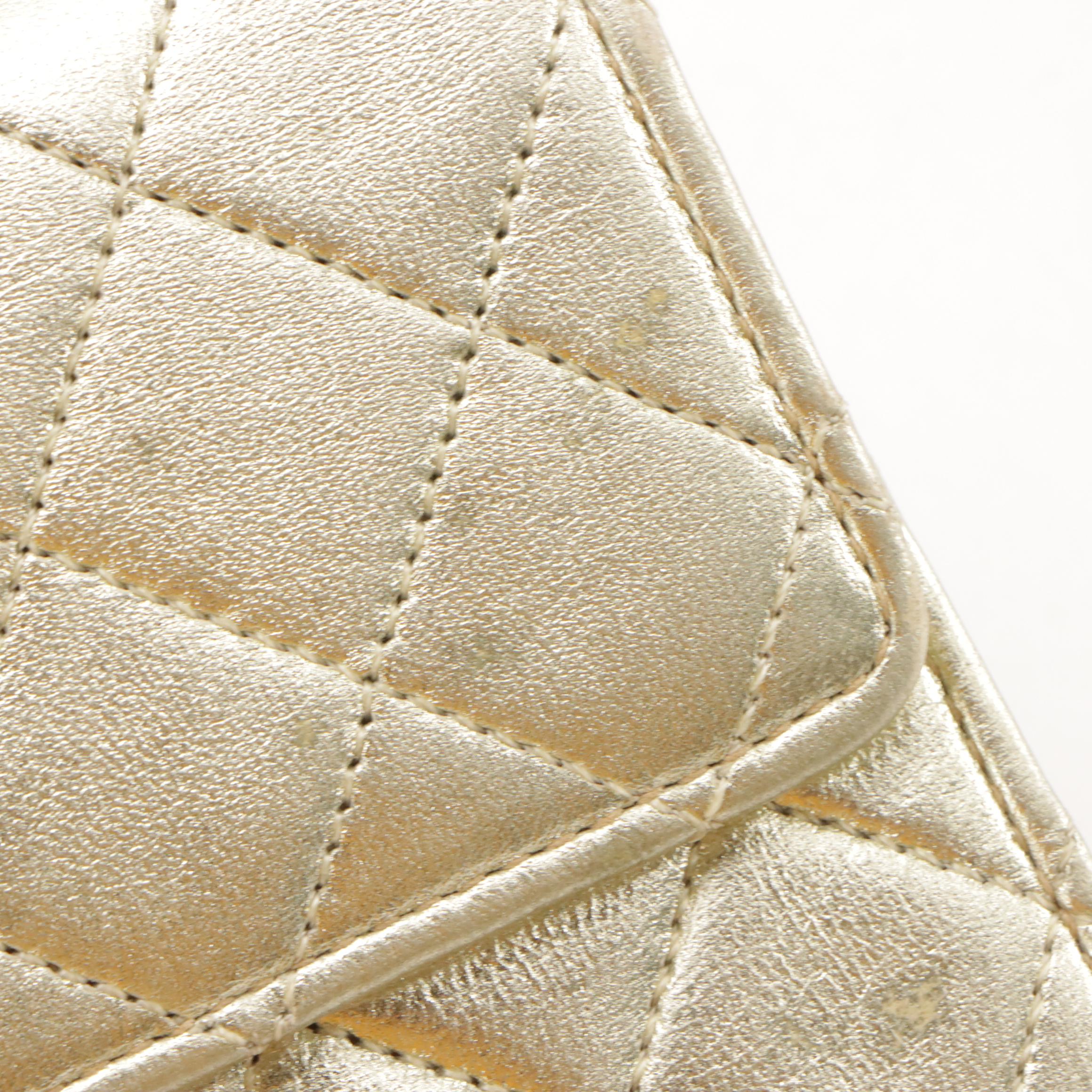 Chanel CC Mini Chain Bag in Quilted Metallic Lambskin Leather