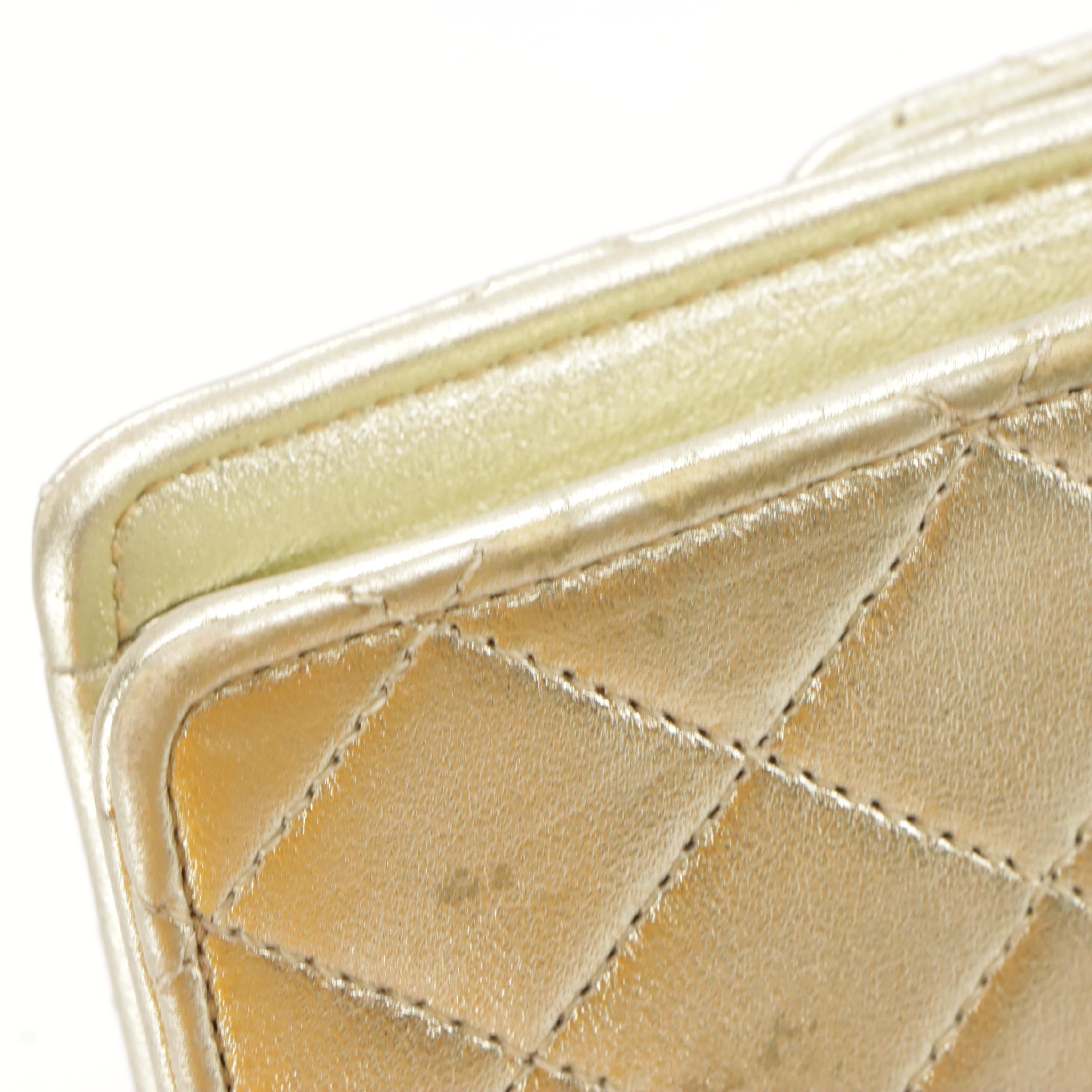 Chanel CC Mini Chain Bag in Quilted Metallic Lambskin Leather