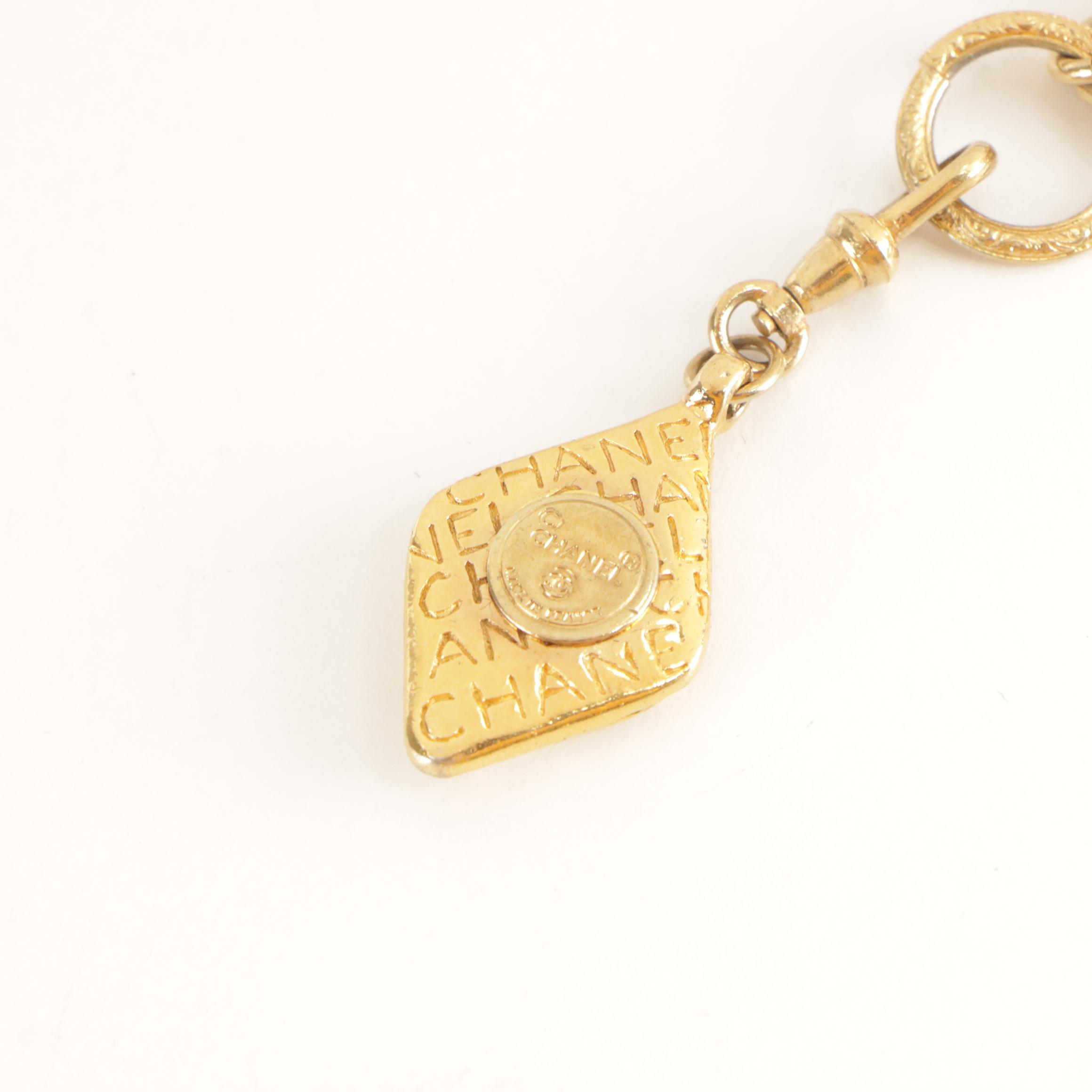 Chanel Gold Tone Charm Seals Bracelet, 1970s