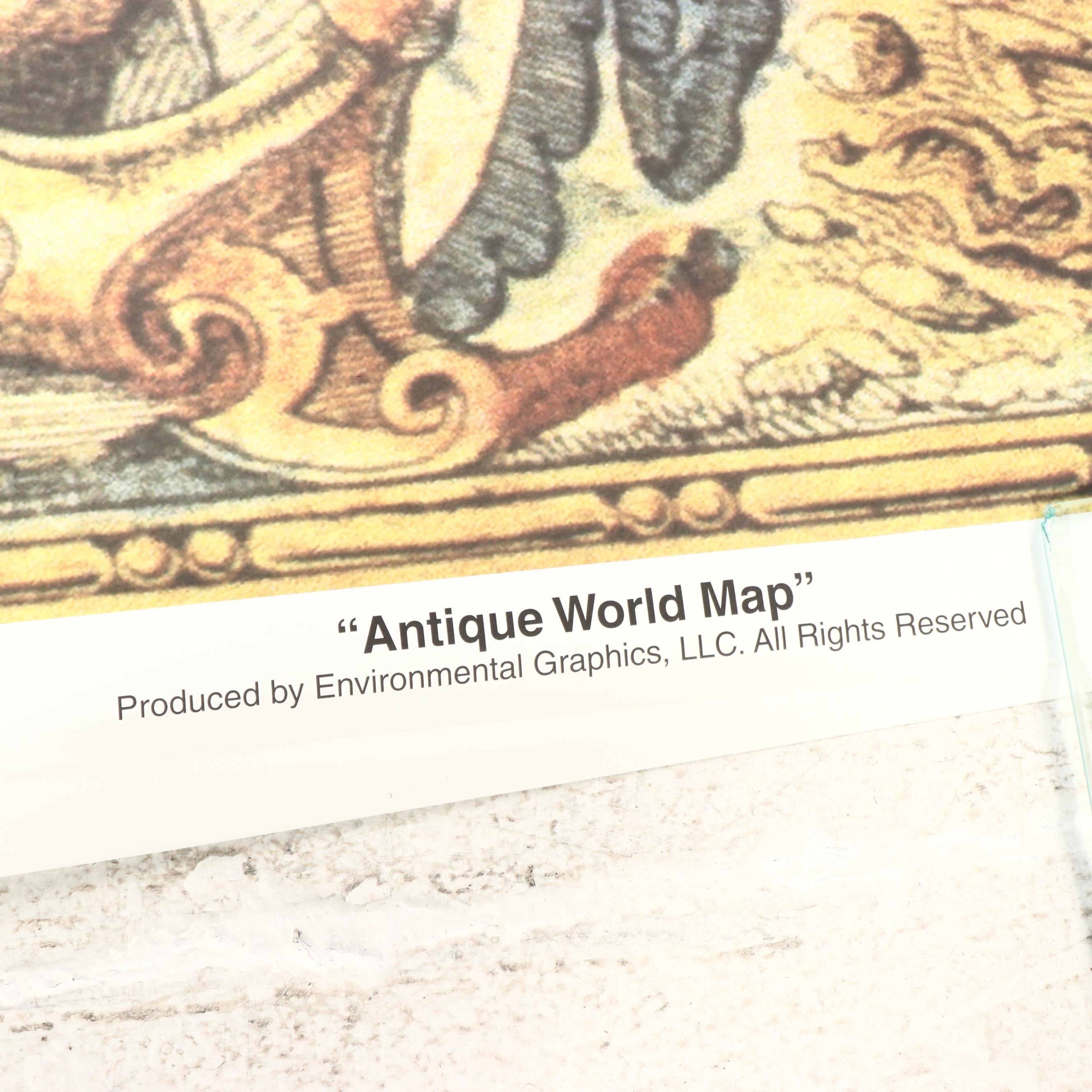Environmental Graphics "Antique World Map" Wall Mural