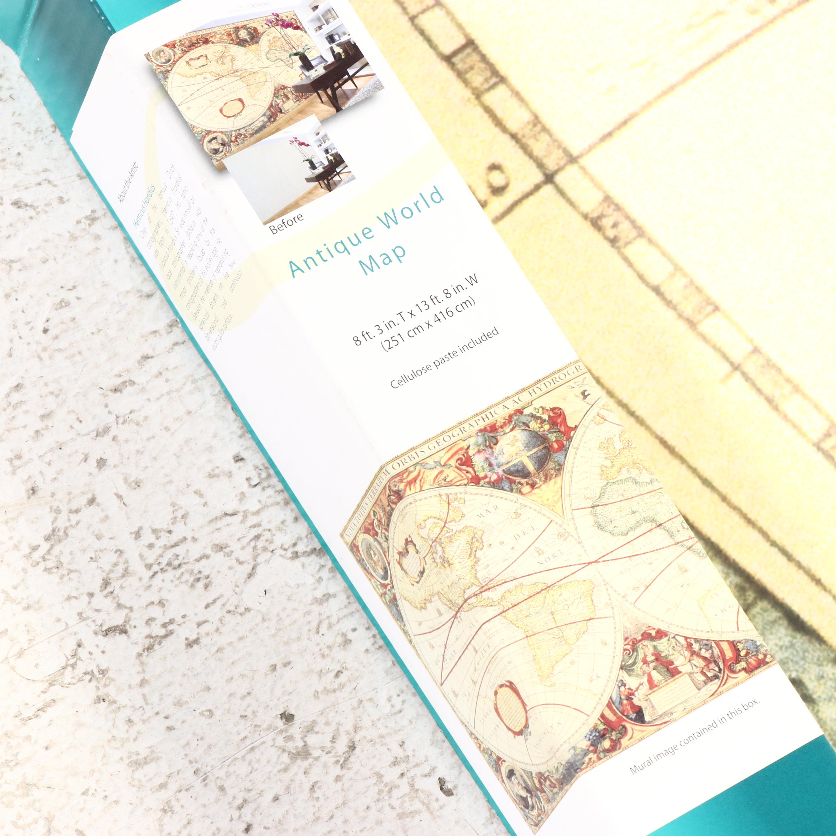 Environmental Graphics "Antique World Map" Wall Mural