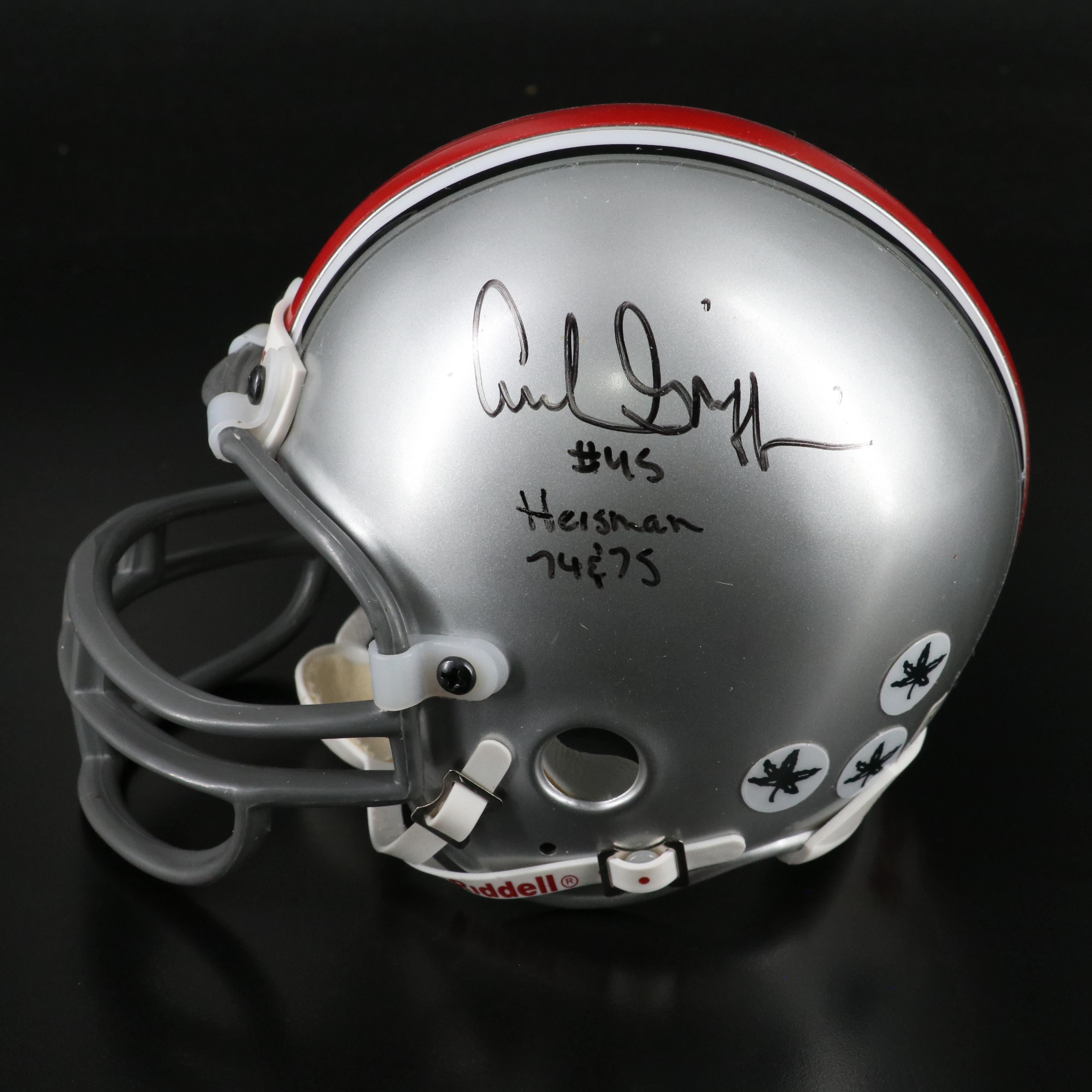 Archie Griffin Signed Ohio State Buckeyes Mini Helmet and Titleist Golf Ball