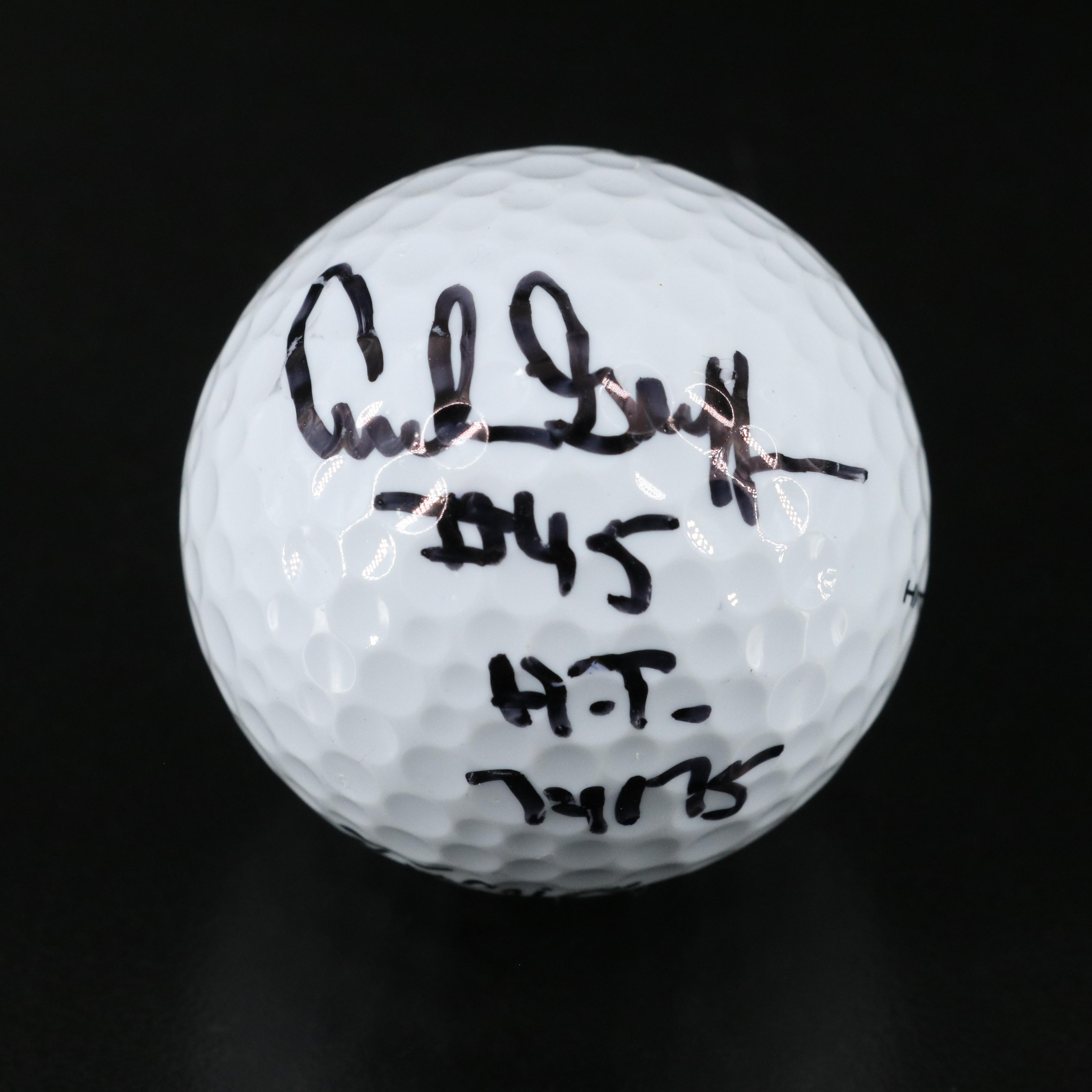 Archie Griffin Signed Ohio State Buckeyes Mini Helmet and Titleist Golf Ball