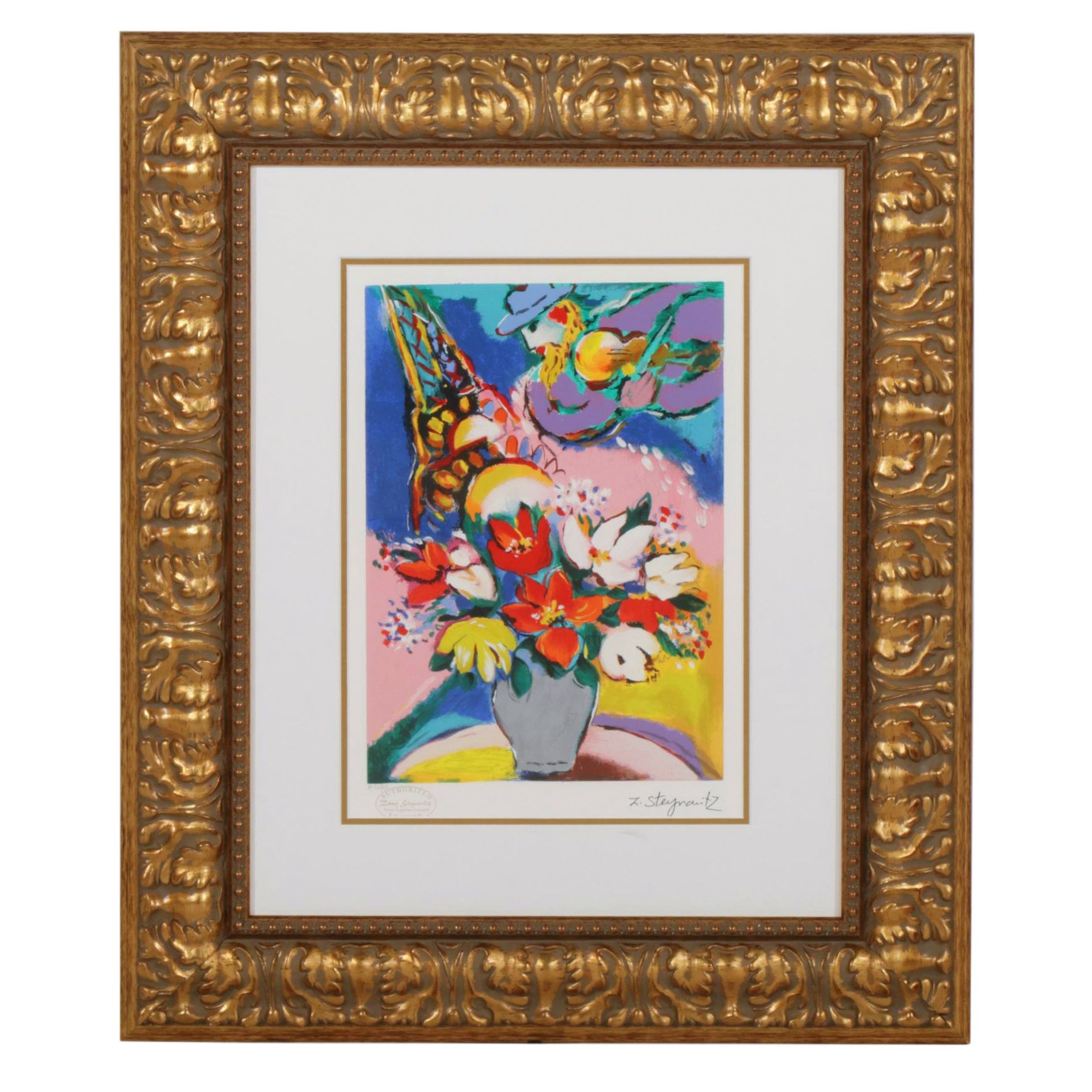 Zamy Steynovitz Artist's Proof Signed Serigraph "Eiffel Flowers"