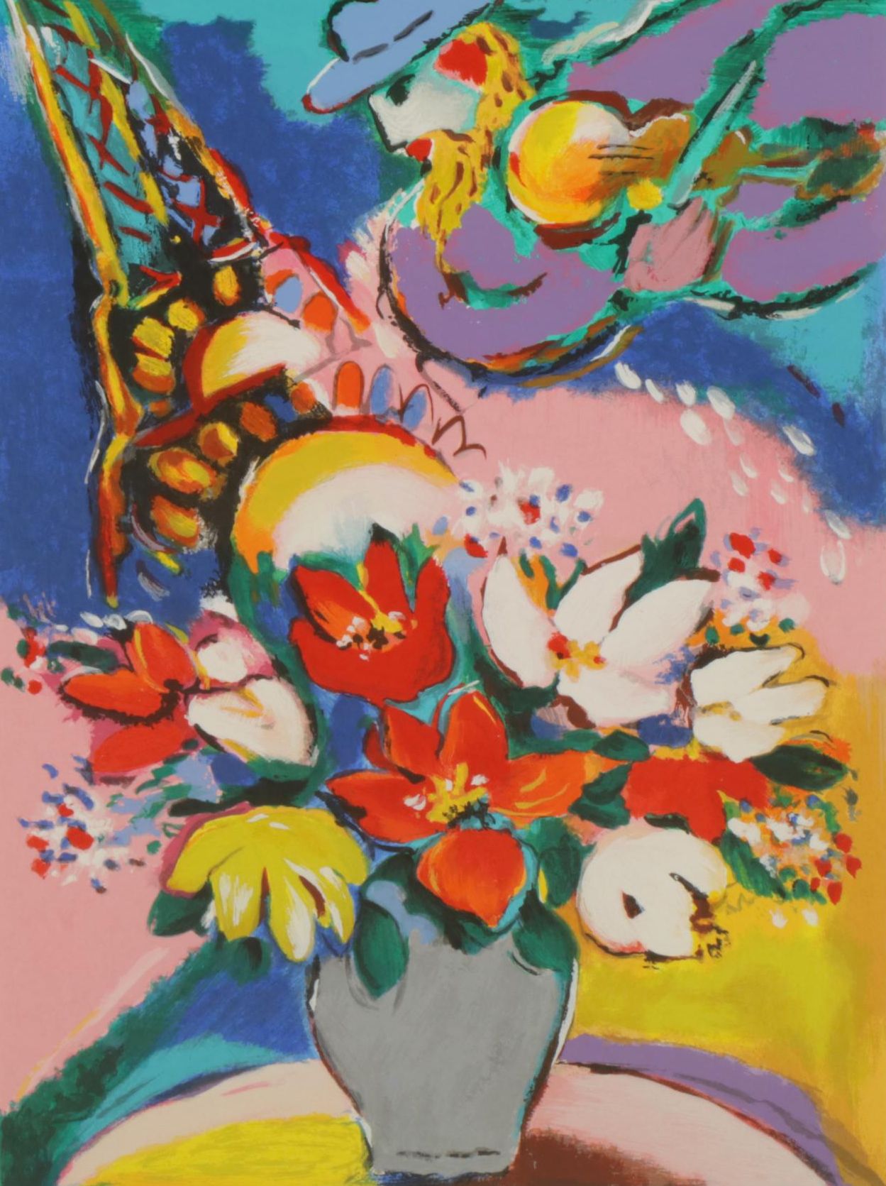 Zamy Steynovitz Artist's Proof Signed Serigraph "Eiffel Flowers"