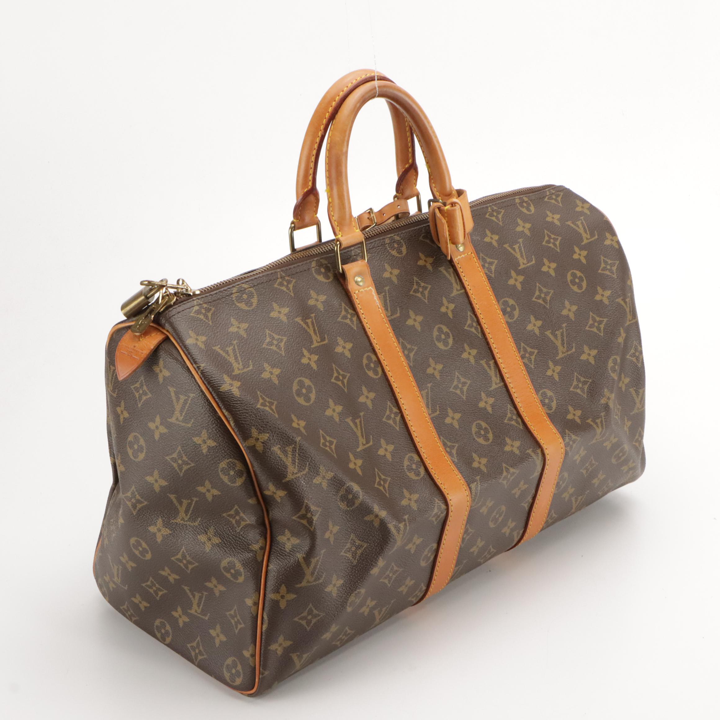 Louis Vuitton Keepall 45 Duffel in Monogram Coated Canvas