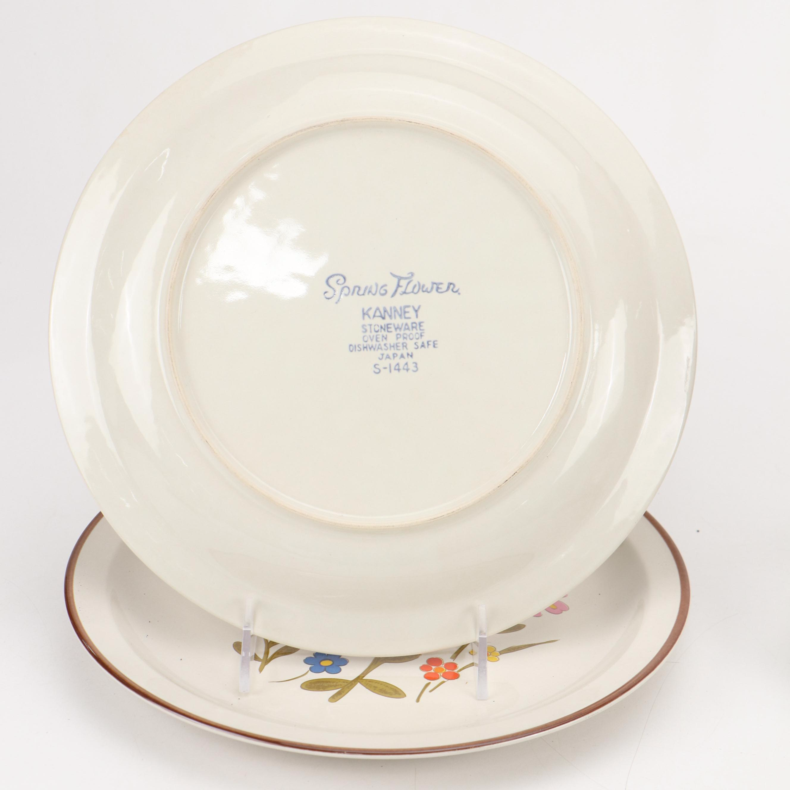 Kanney Stoneware "Spring Flower" Plates and Other Tableware and Decor