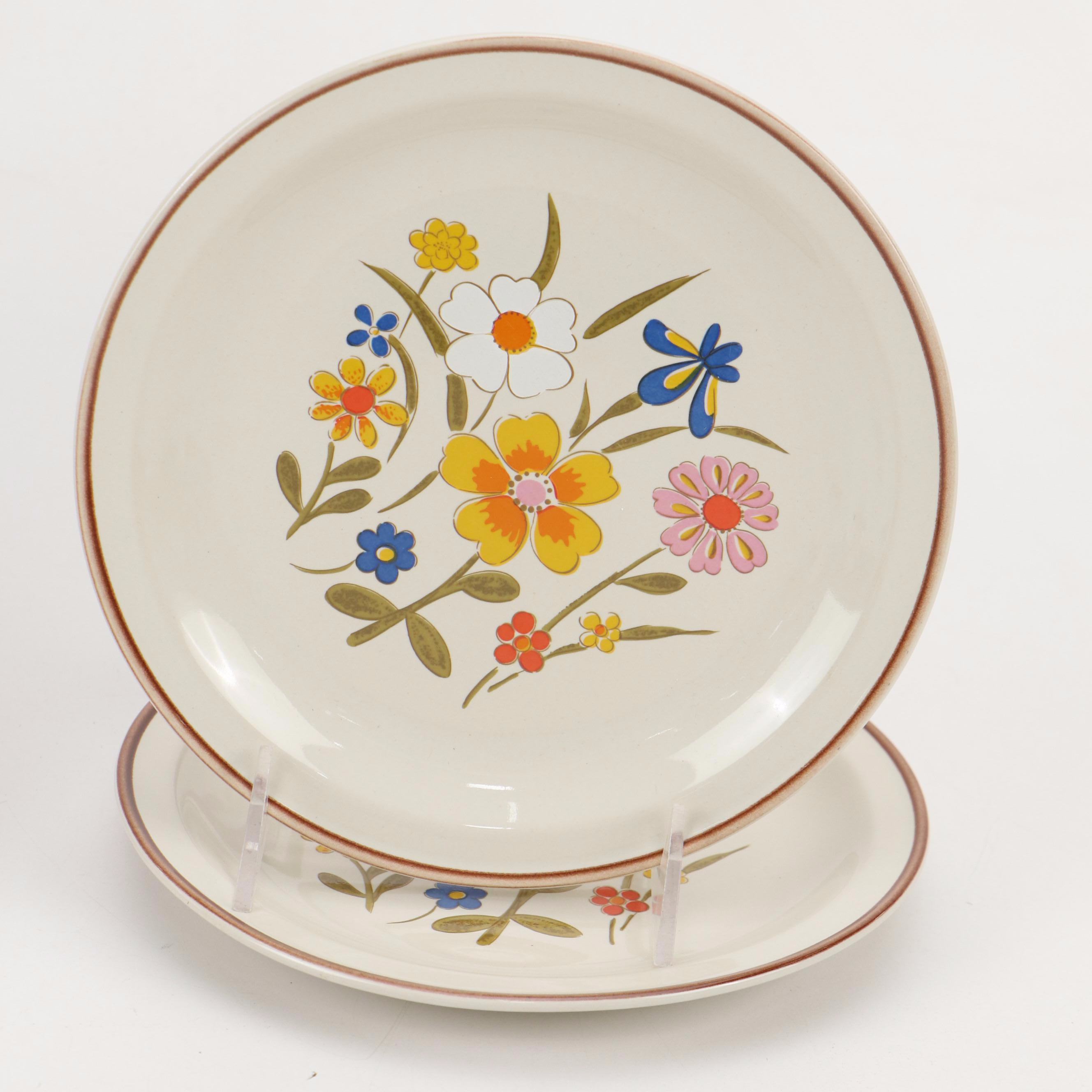 Kanney Stoneware "Spring Flower" Plates and Other Tableware and Decor