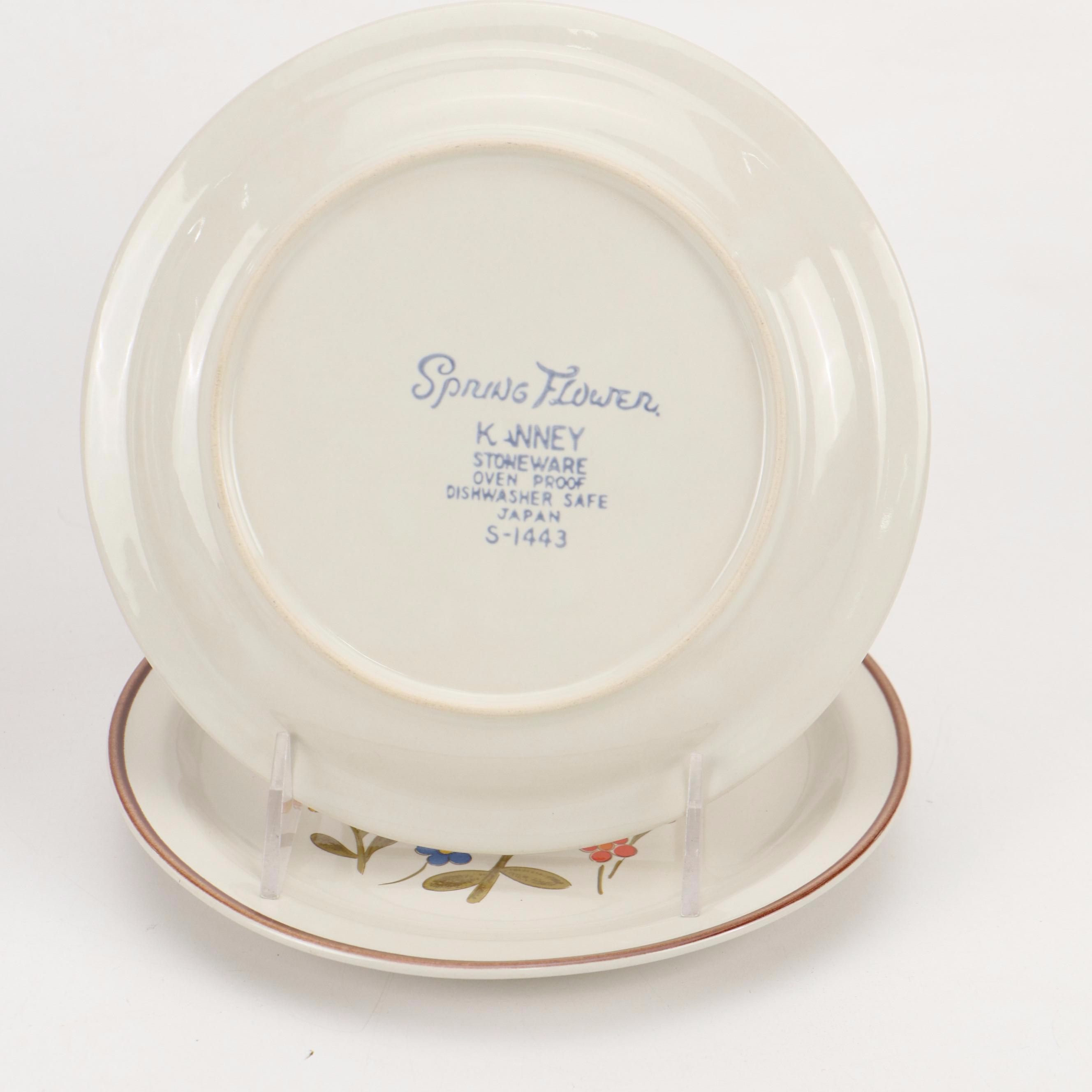 Kanney Stoneware "Spring Flower" Plates and Other Tableware and Decor