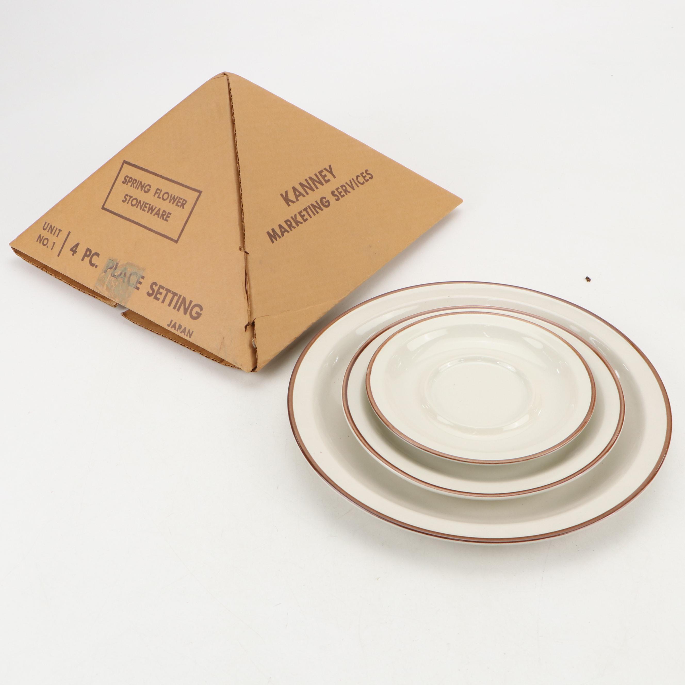 Kanney Stoneware "Spring Flower" Plates and Other Tableware and Decor