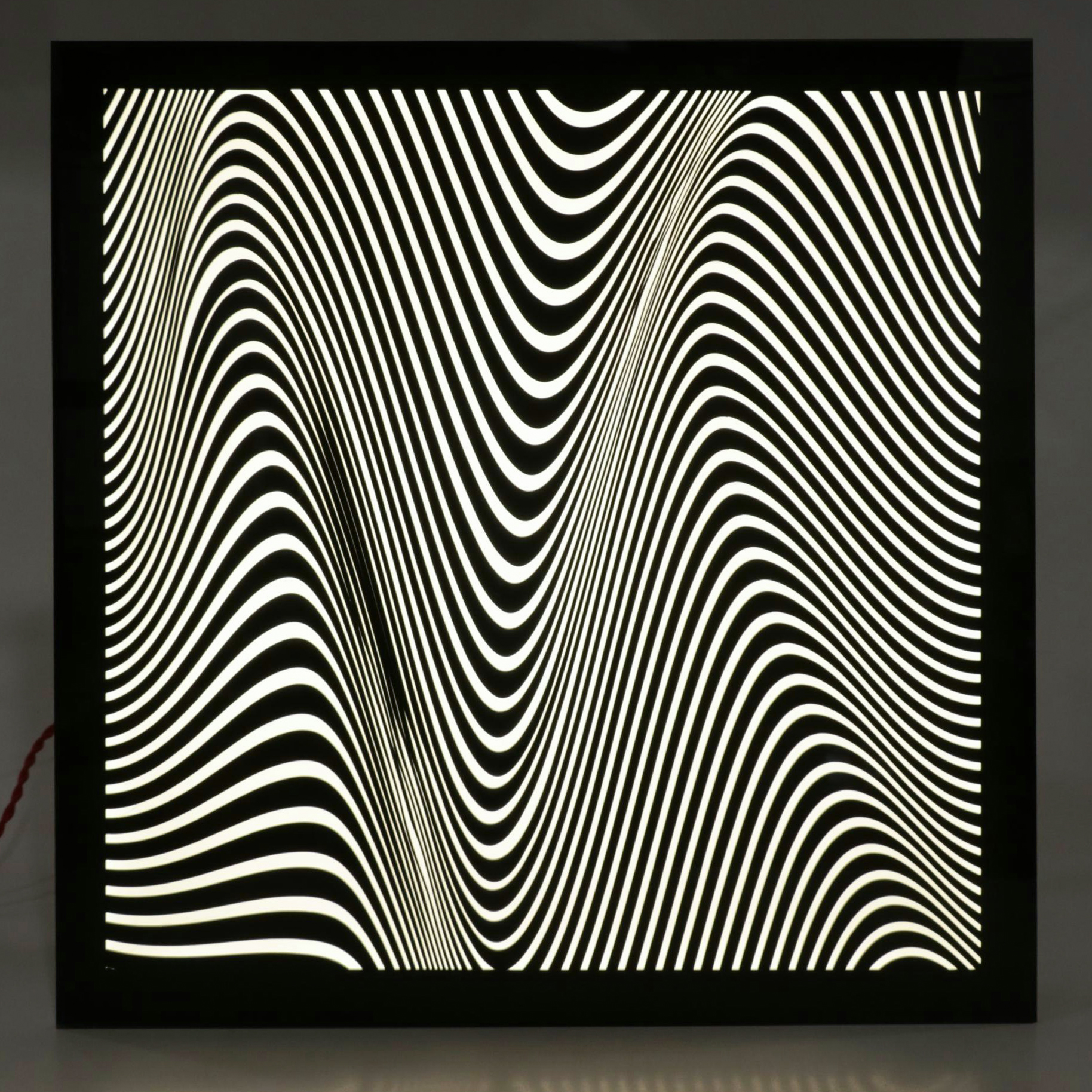 "Demi-Moire" LED Light Panel Art Signed and Dated Dondo, 2024