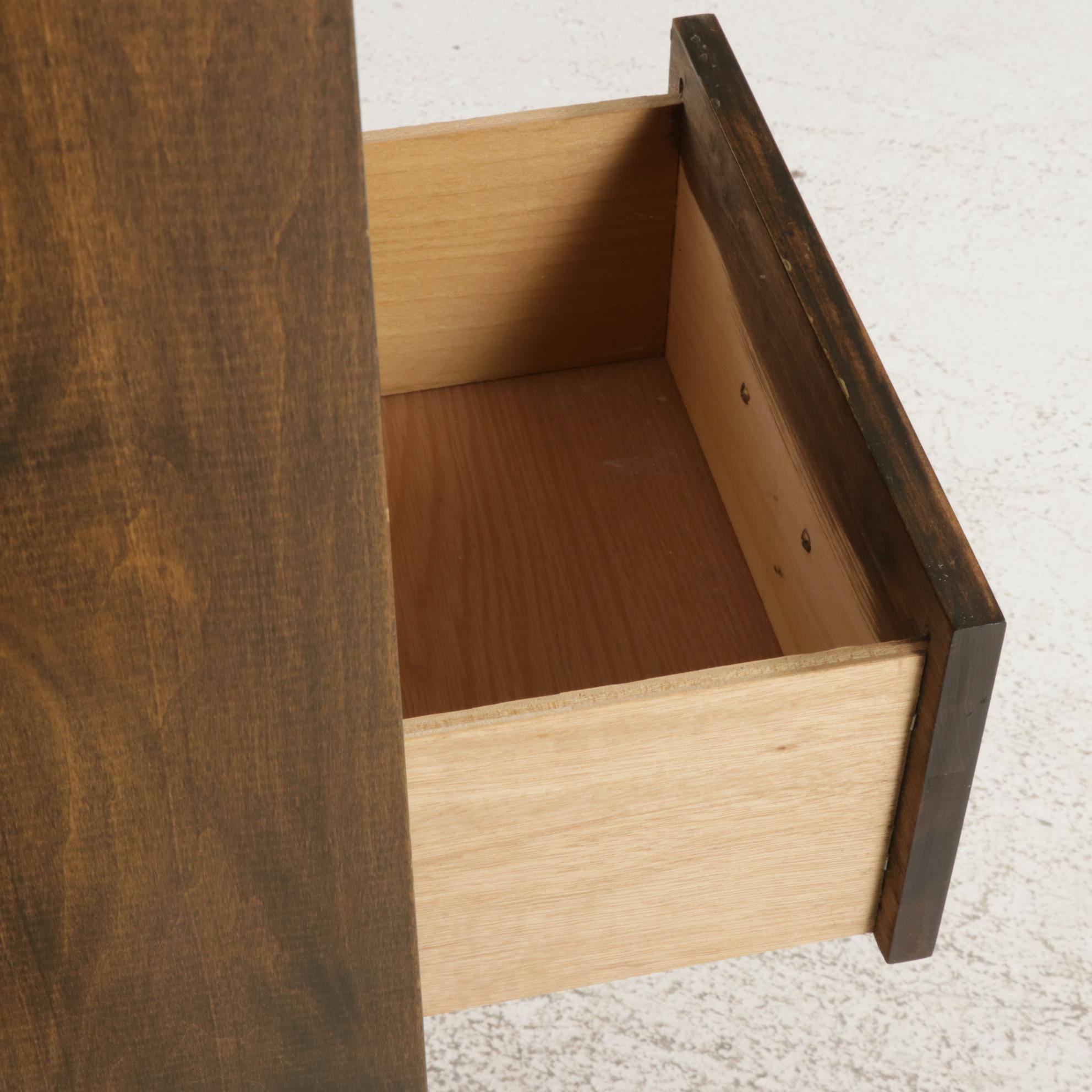 Campaign Style Wood Chest of Drawers, Late 20th to 21st Century