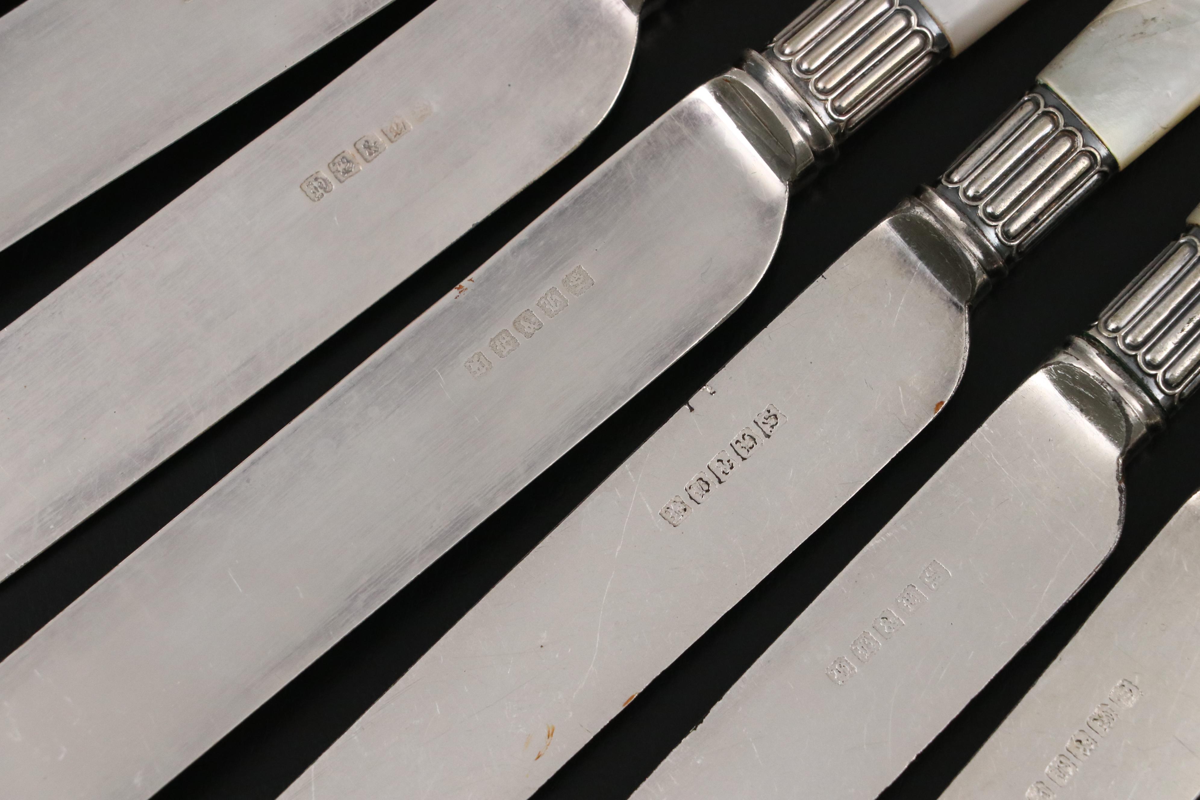 Victorian Style Mother-of-Pearl Handled Flatware, Late 19th/Early 20th Century