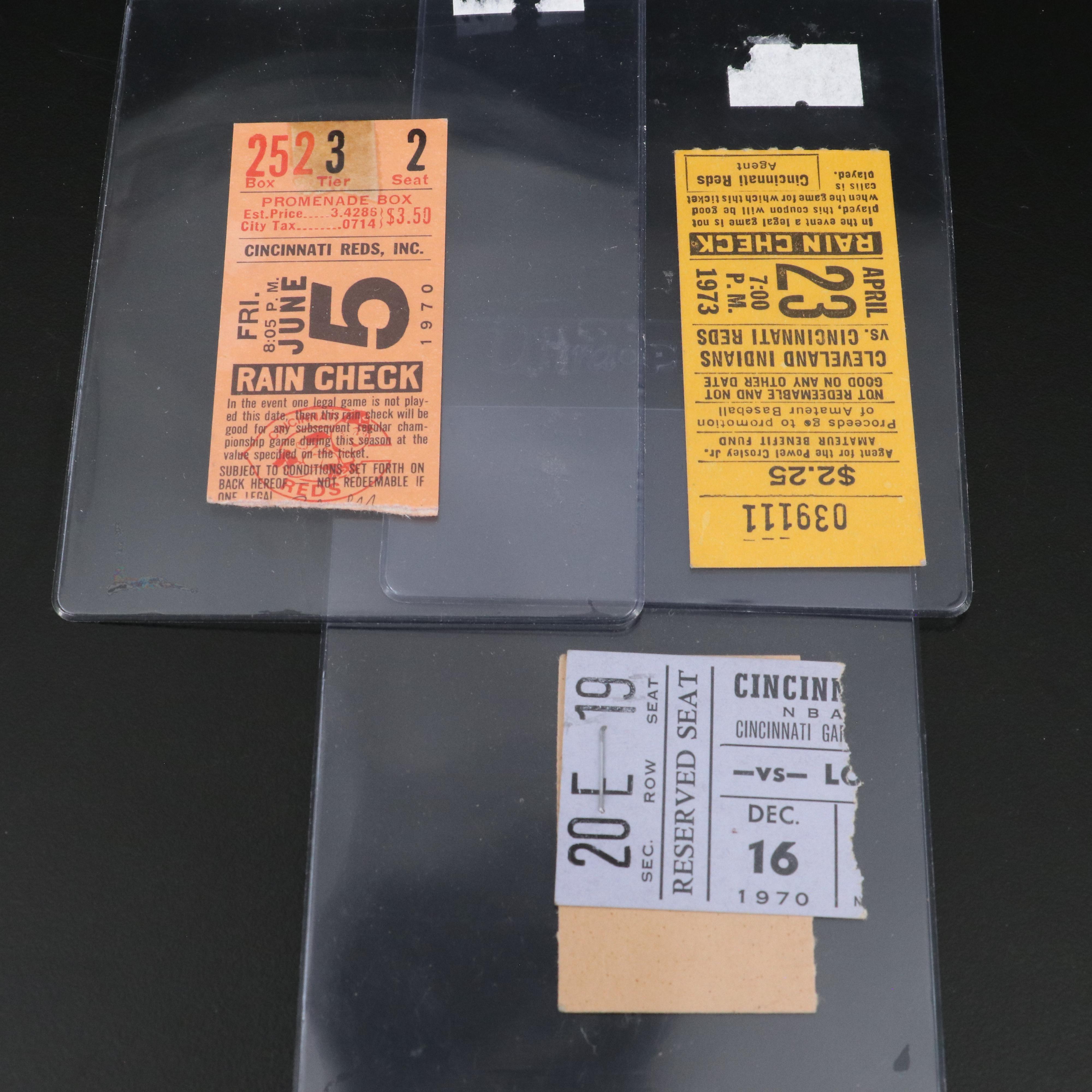 Cincinnati Reds Ticket Stubs Featuring 1988 All-Star Game and More, 1970s-2000s