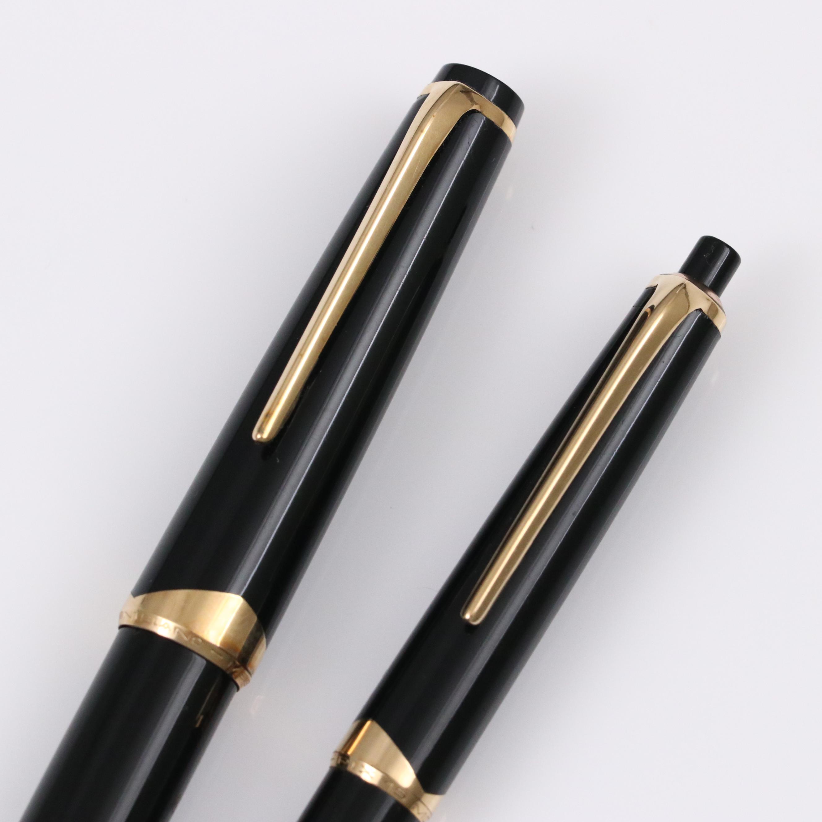 Montblanc Meisterstuck No.14 Black Resin Fountain Pen and PIX Mechanical Pencil