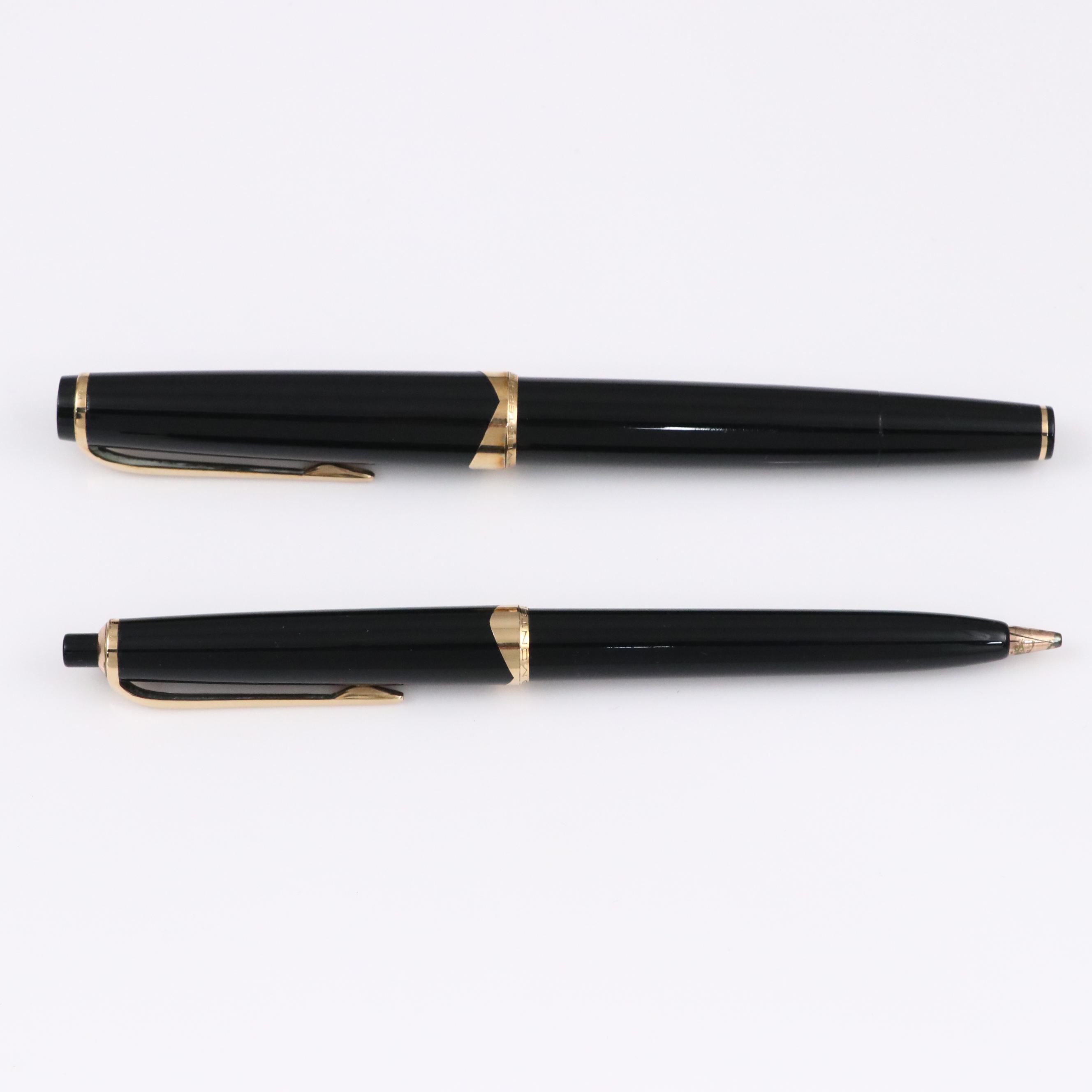 Montblanc Meisterstuck No.14 Black Resin Fountain Pen and PIX Mechanical Pencil