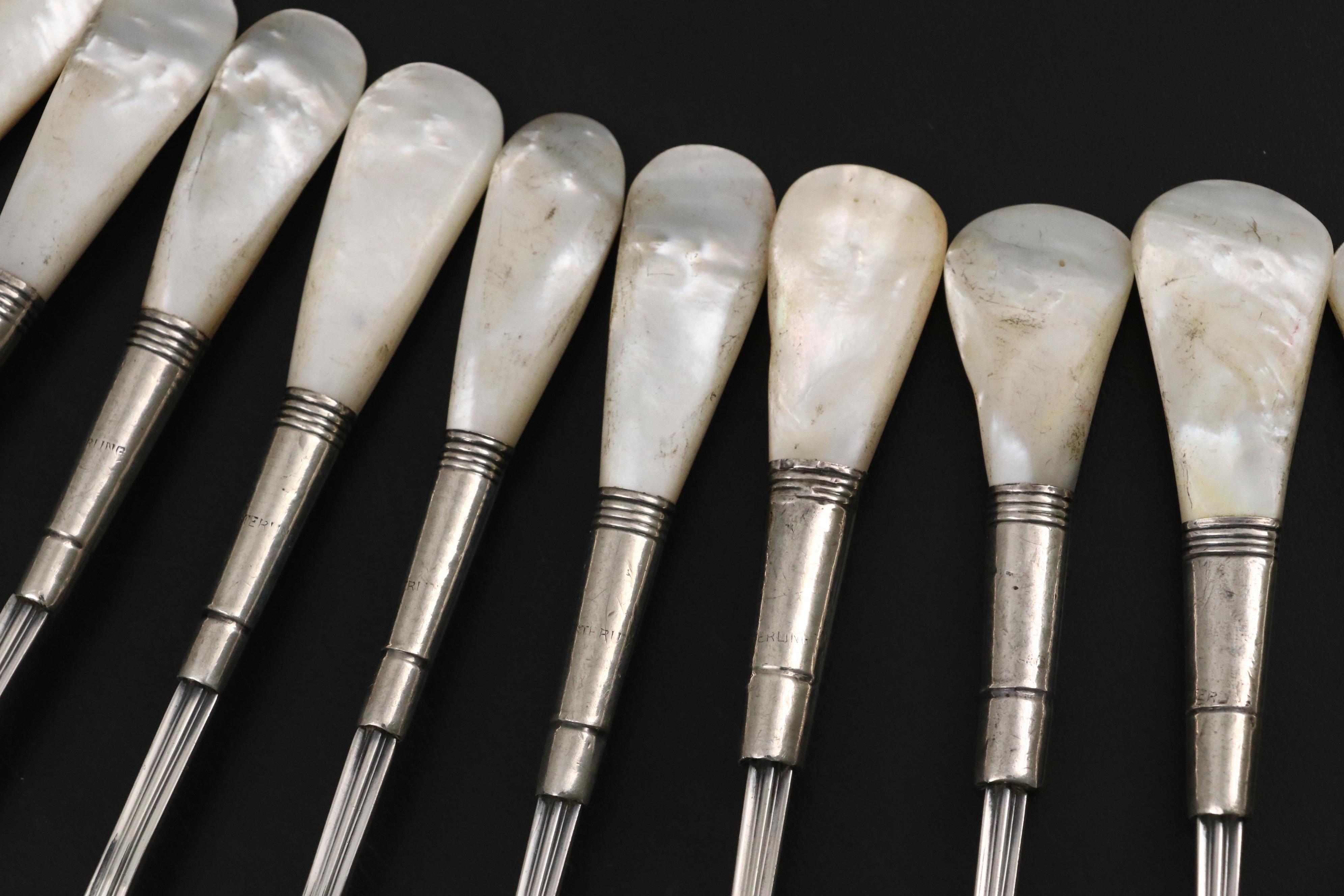 Victorian and Other Mother-of-Pearl Handled Forks, Late 19th/Early 20th Century
