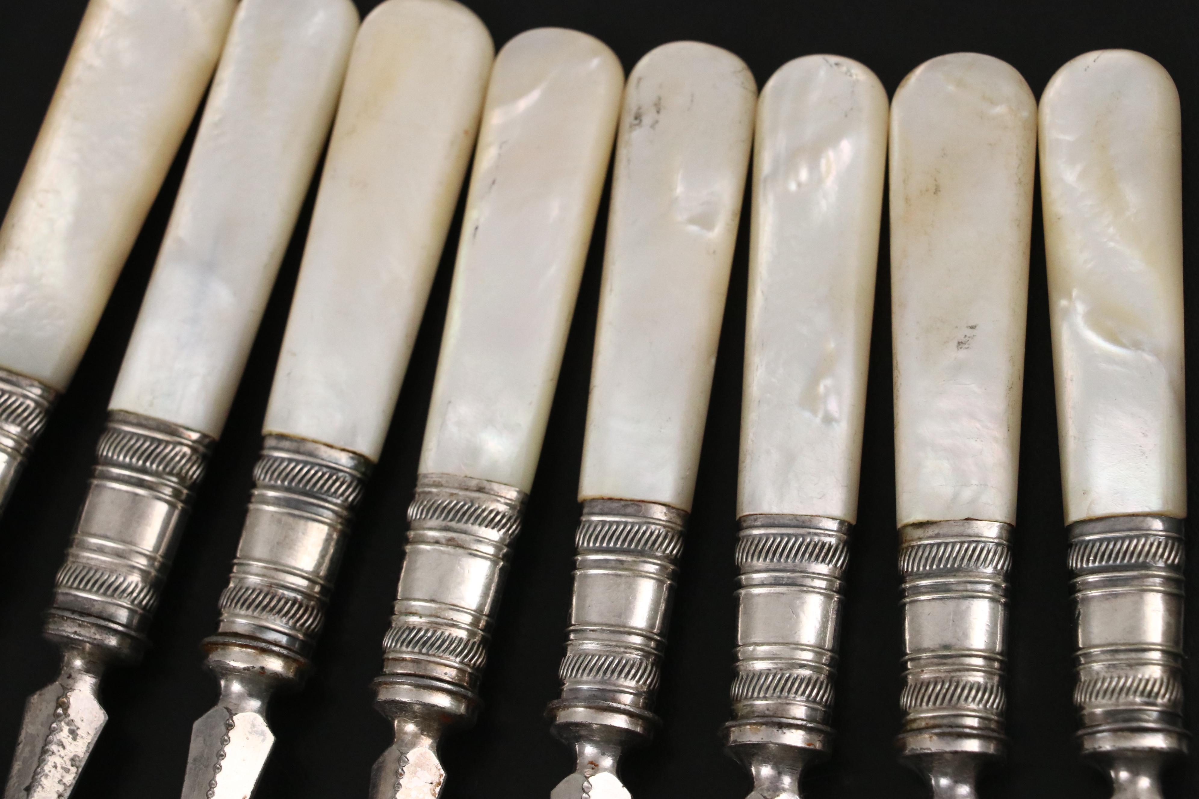 Victorian and Other Mother-of-Pearl Handled Forks, Late 19th/Early 20th Century