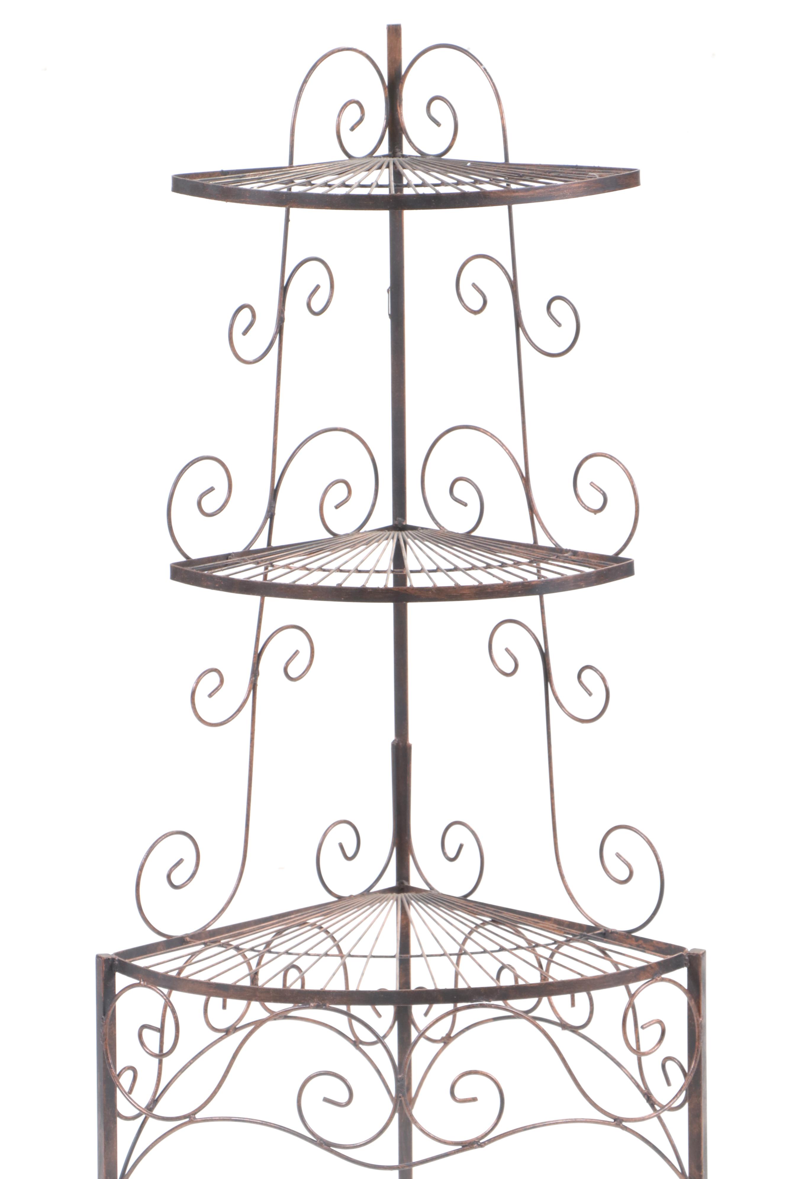 Scrolled Metal Corner Shelf