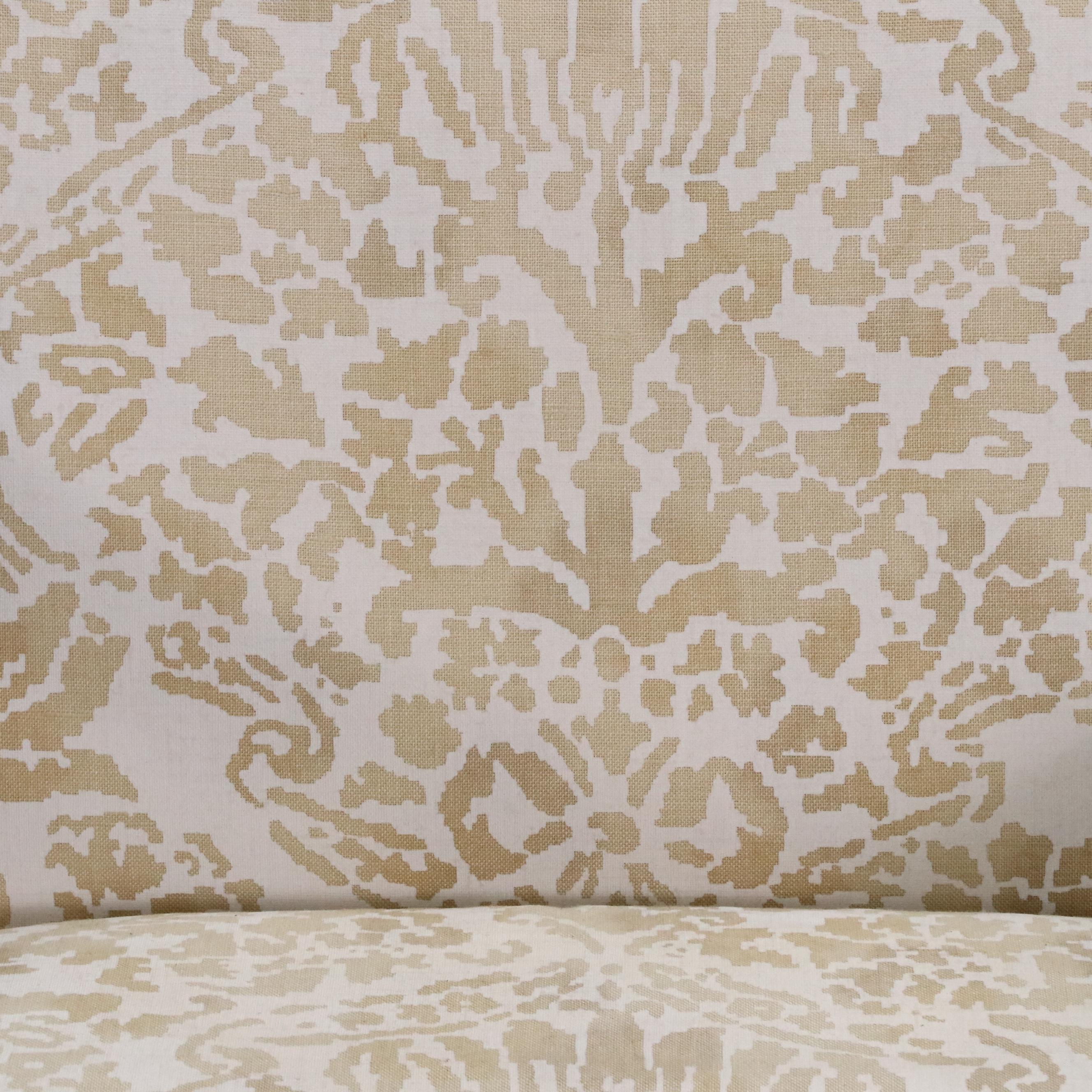 Pair of Regency Style Armchairs with Fortuny Upholstery, Late 20th Century