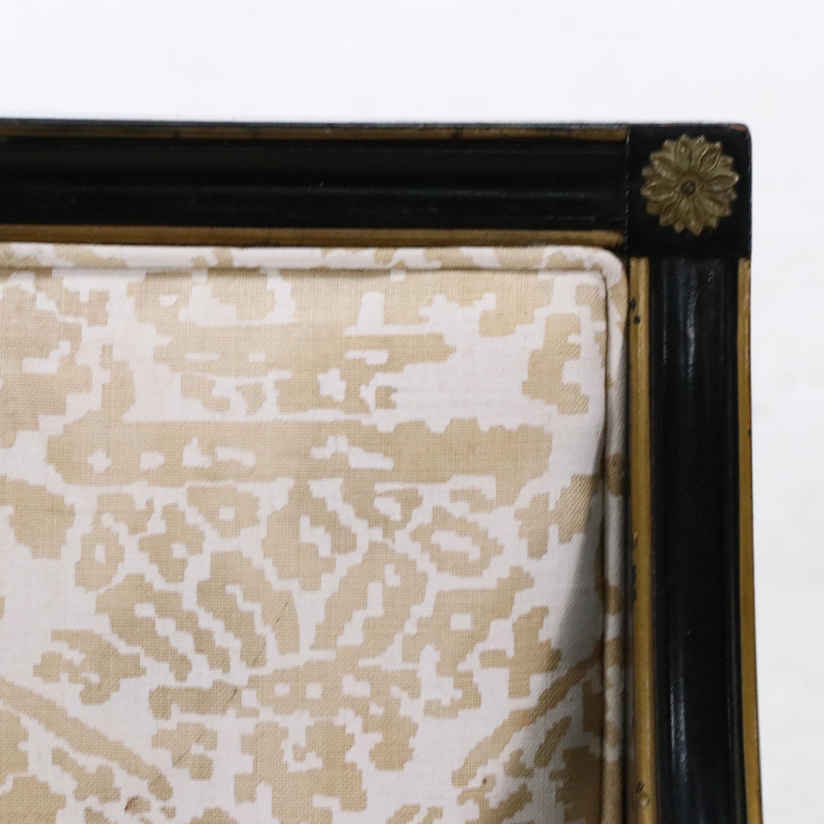 Pair of Regency Style Armchairs with Fortuny Upholstery, Late 20th Century