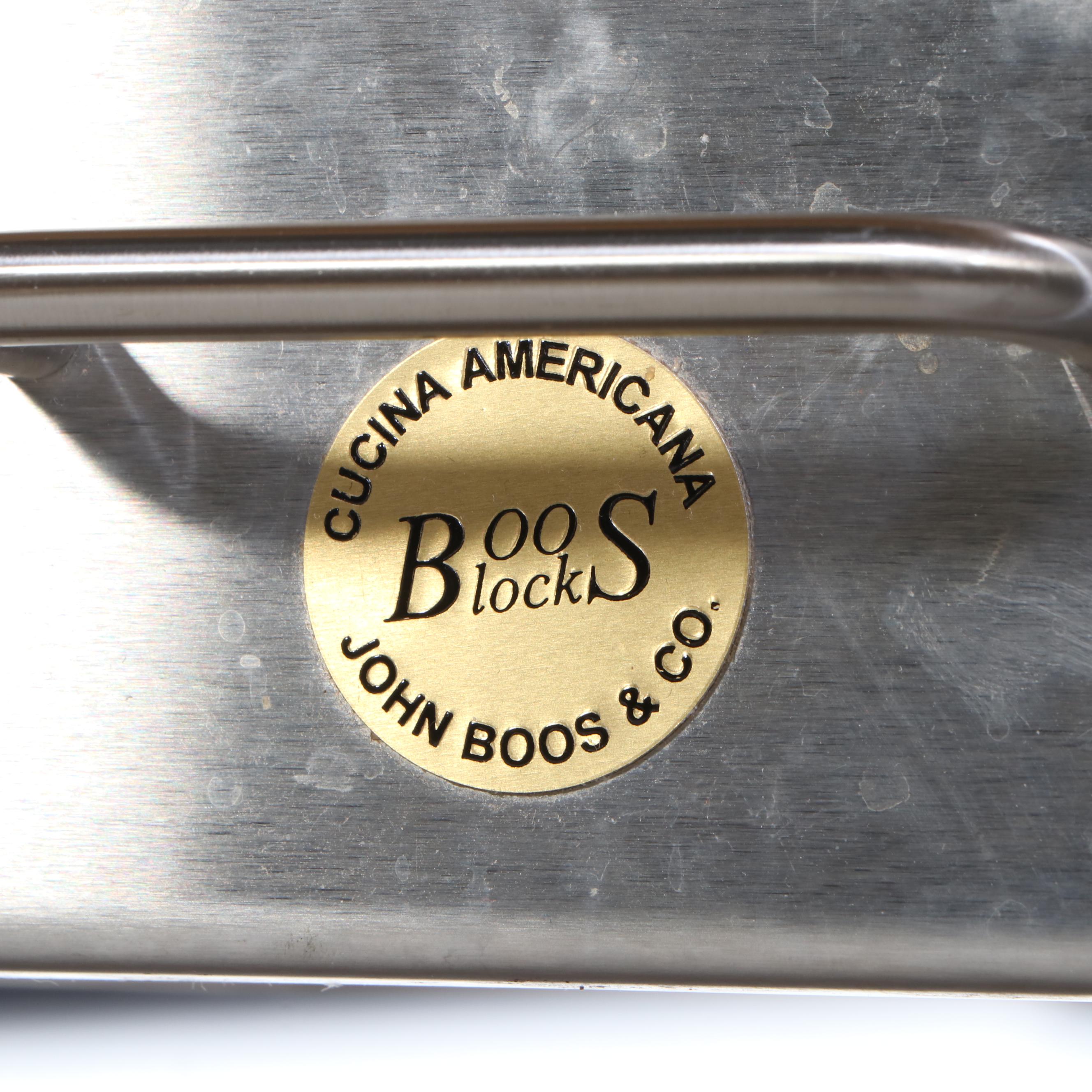 John Boos & Co. Butcher Block Top Stainless Steel Kitchen Cart