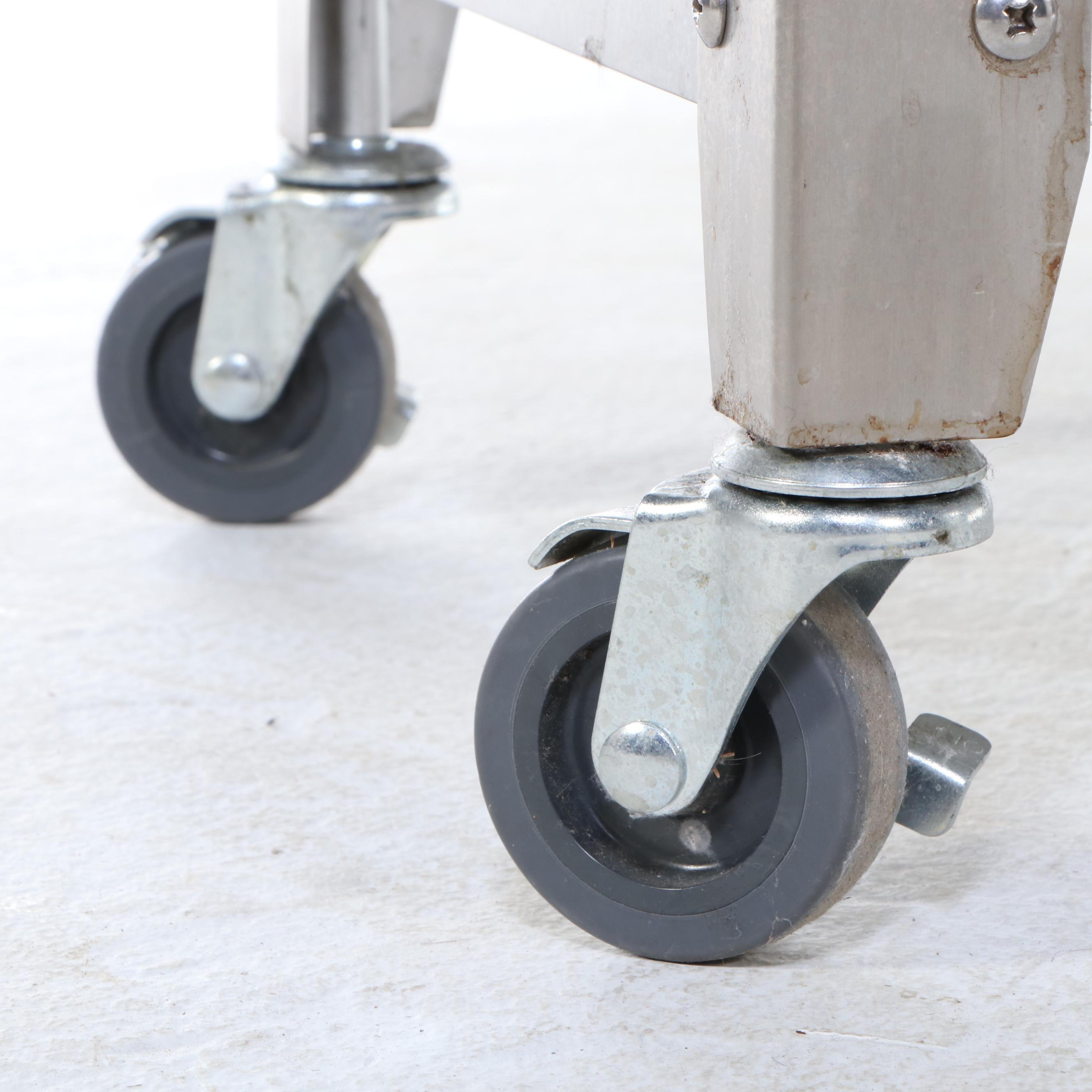 John Boos & Co. Butcher Block Top Stainless Steel Kitchen Cart