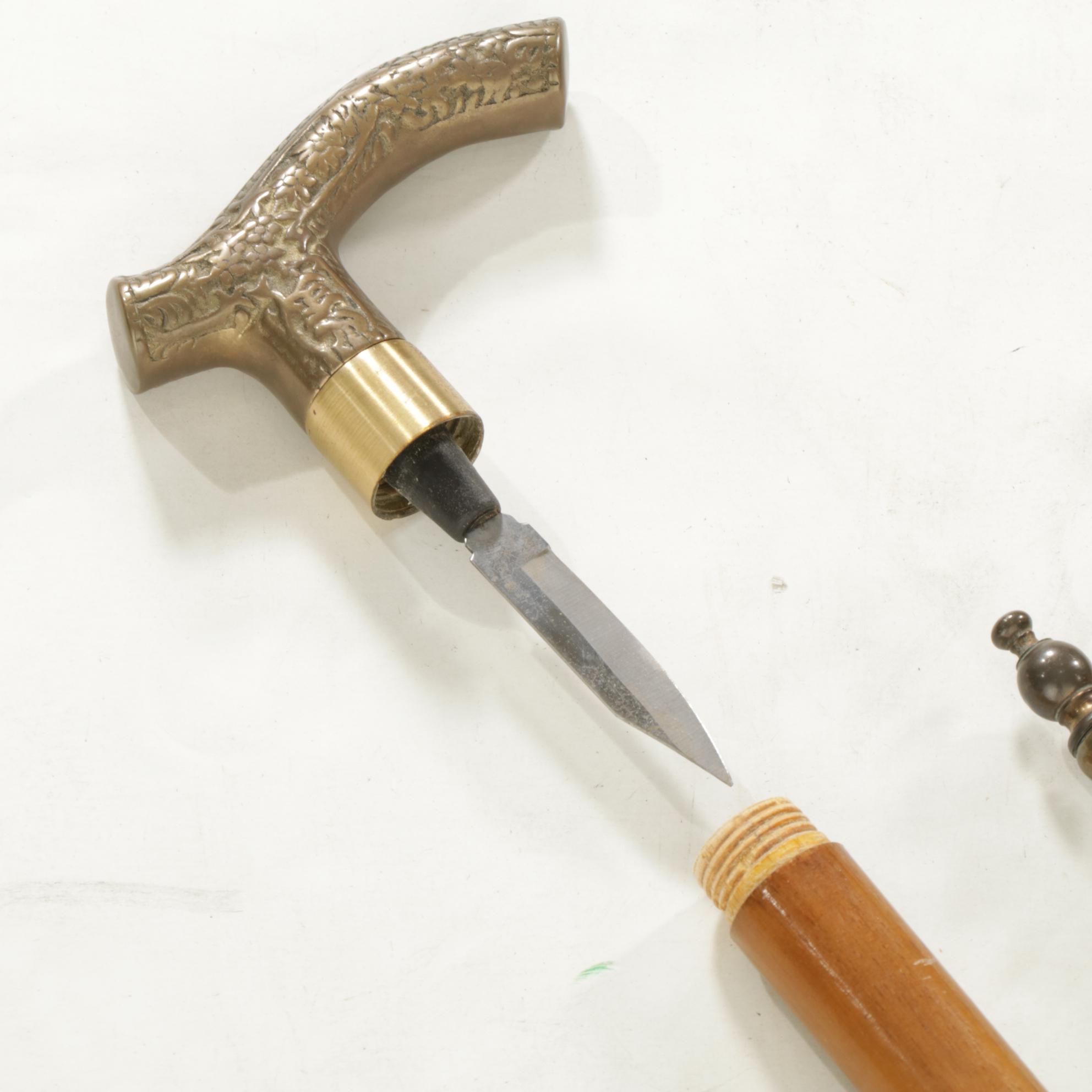 Hidden Compass and Dagger Featured in Cane Quartet of Wood & Brass