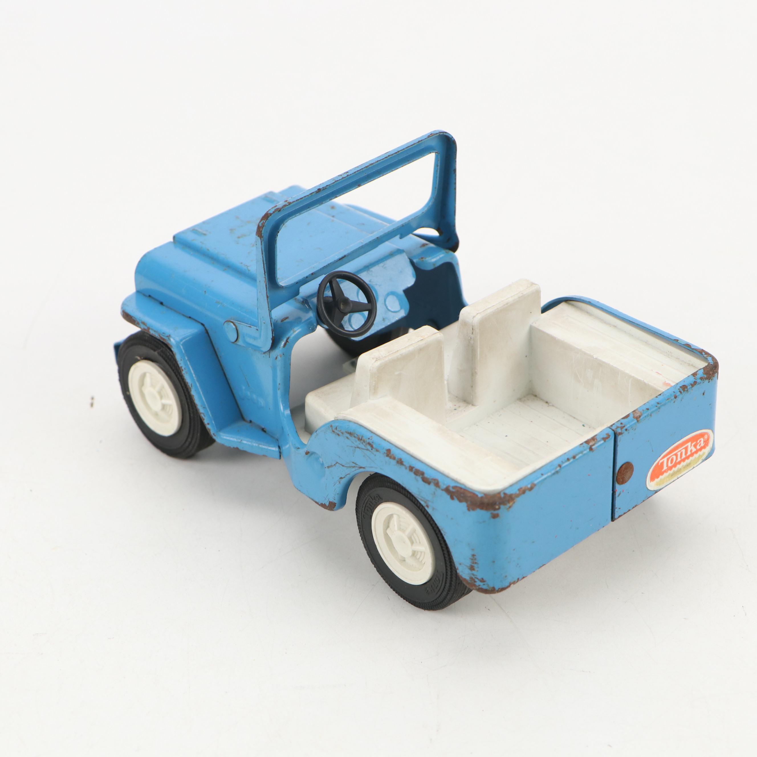 Tonka Tin Litho Trucks, Jeep, Fire Chief's Jeep and More