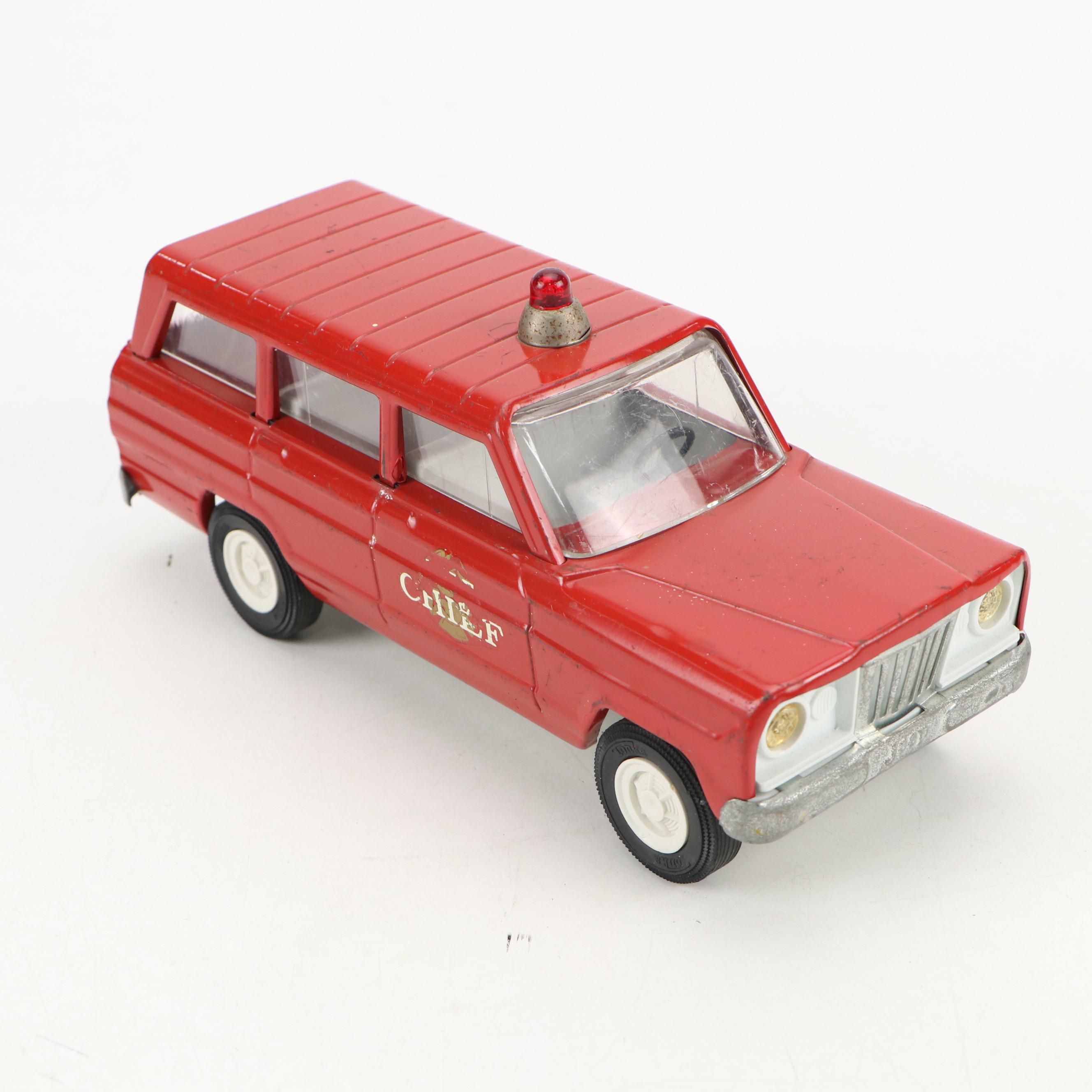 Tonka Tin Litho Trucks, Jeep, Fire Chief's Jeep and More
