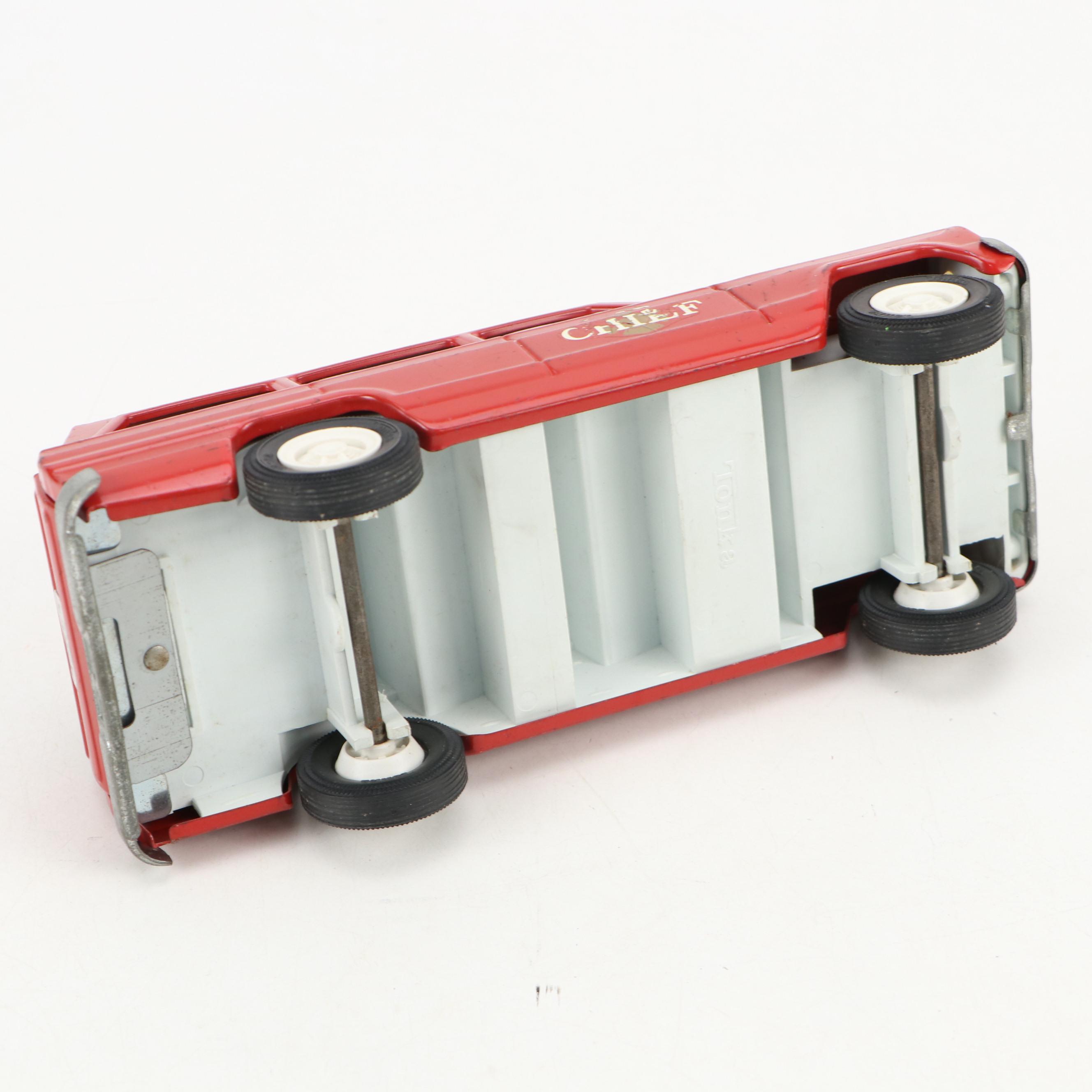 Tonka Tin Litho Trucks, Jeep, Fire Chief's Jeep and More