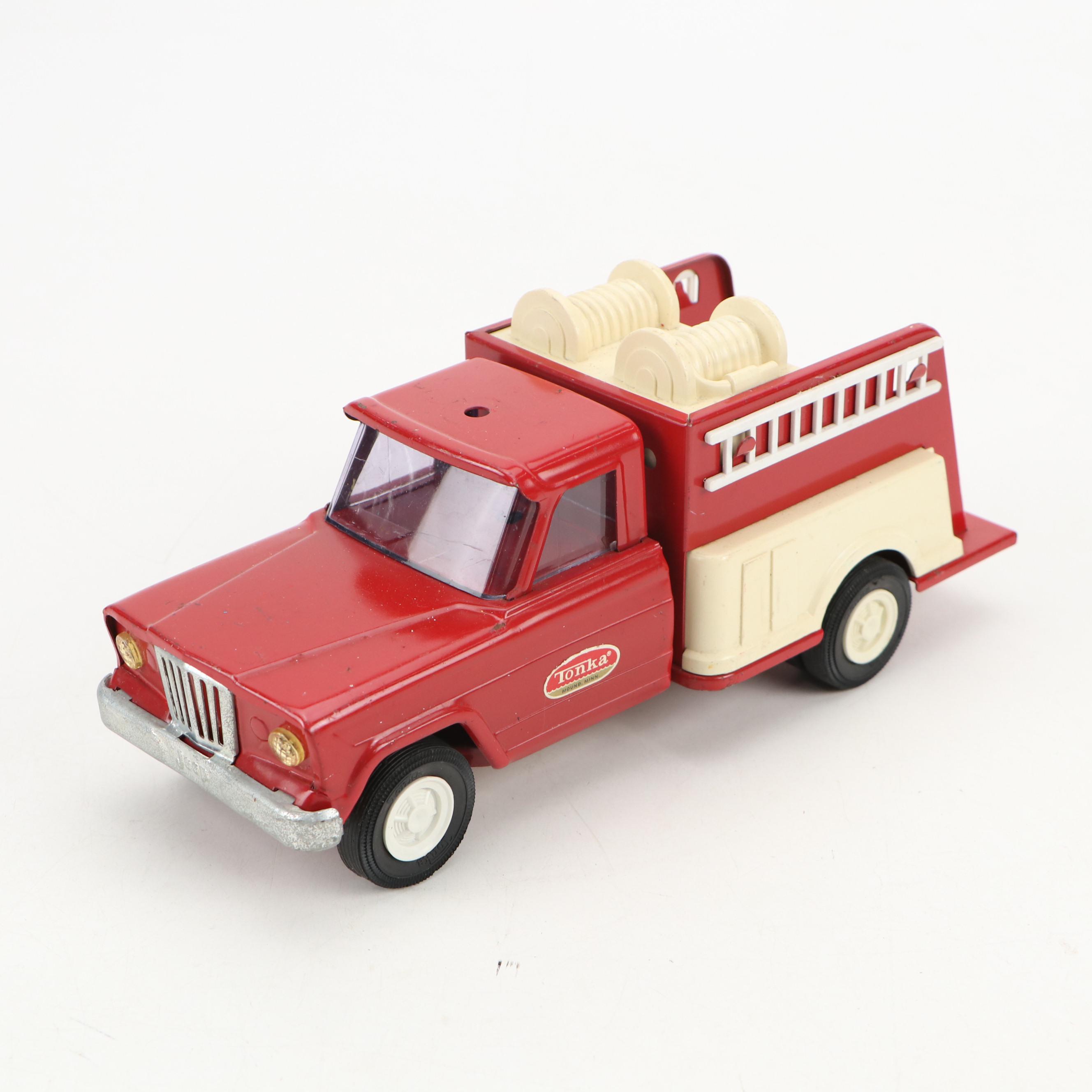 Tonka Tin Litho Trucks, Jeep, Fire Chief's Jeep and More