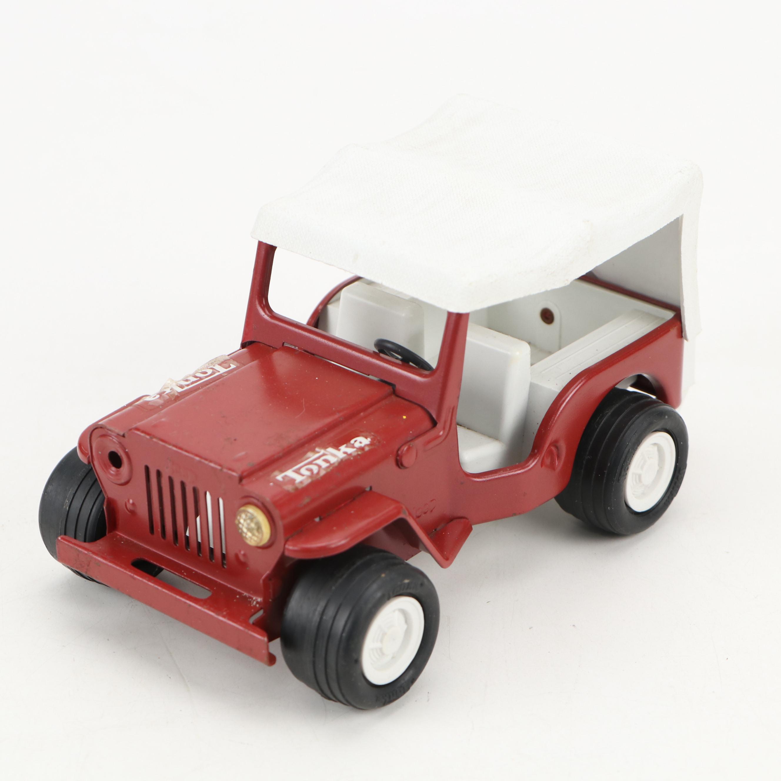 Tonka Tin Litho Trucks, Jeep, Fire Chief's Jeep and More